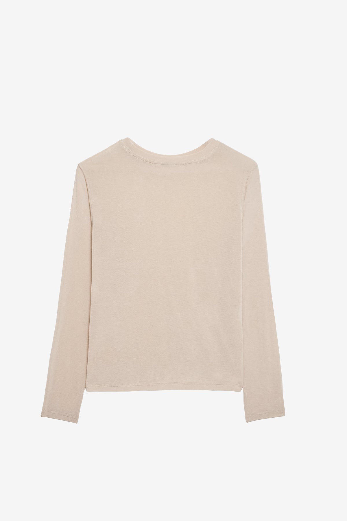 Camiseta Cashmere Manga Larga Beige