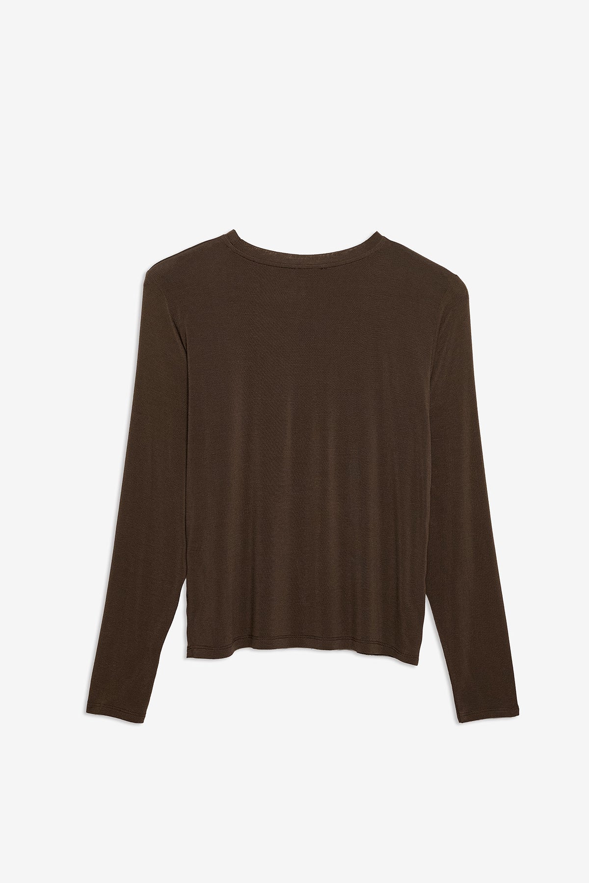 Camiseta Cashmere Manga Larga Marrón