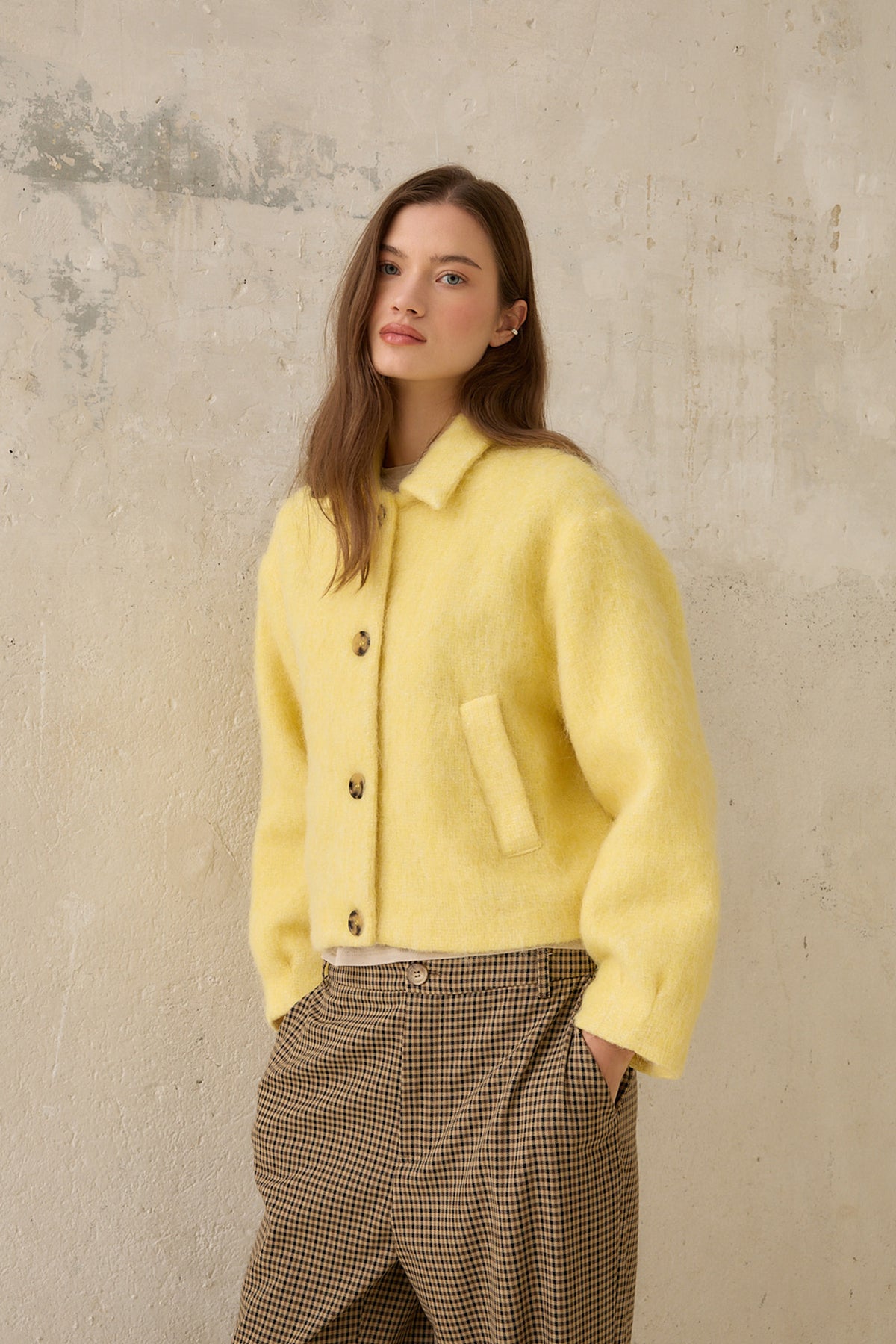 Chaqueta Alpaca Amarillo