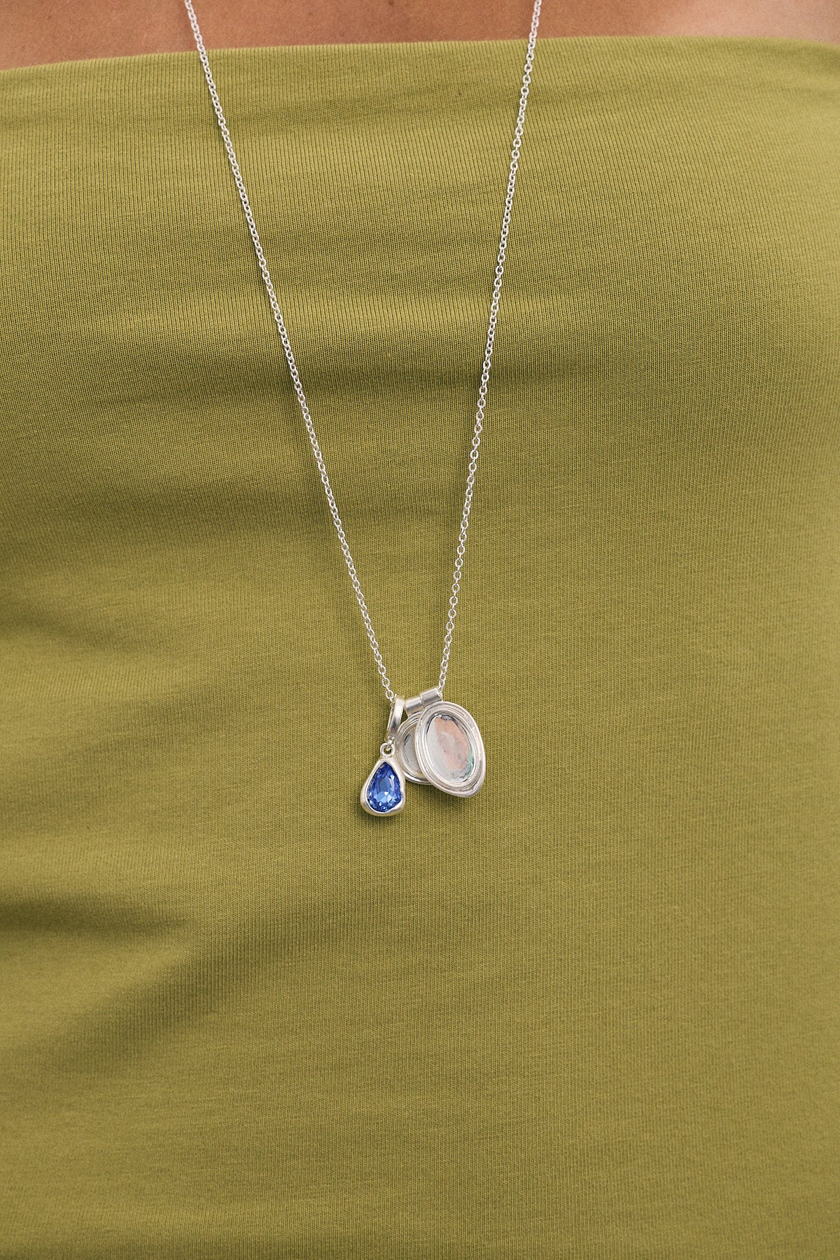 Irregular Oval Double Pendant