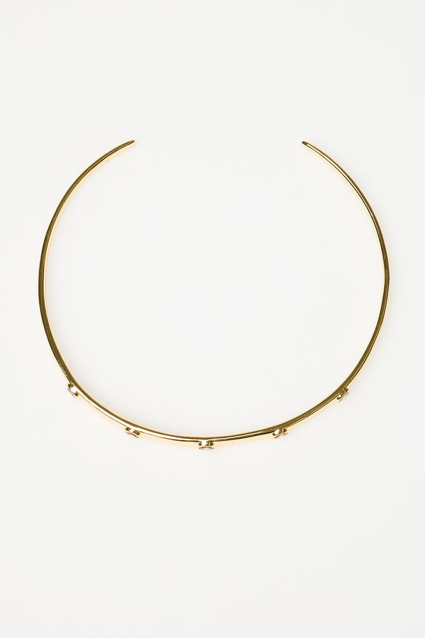 Ras du cou Zircons Marron