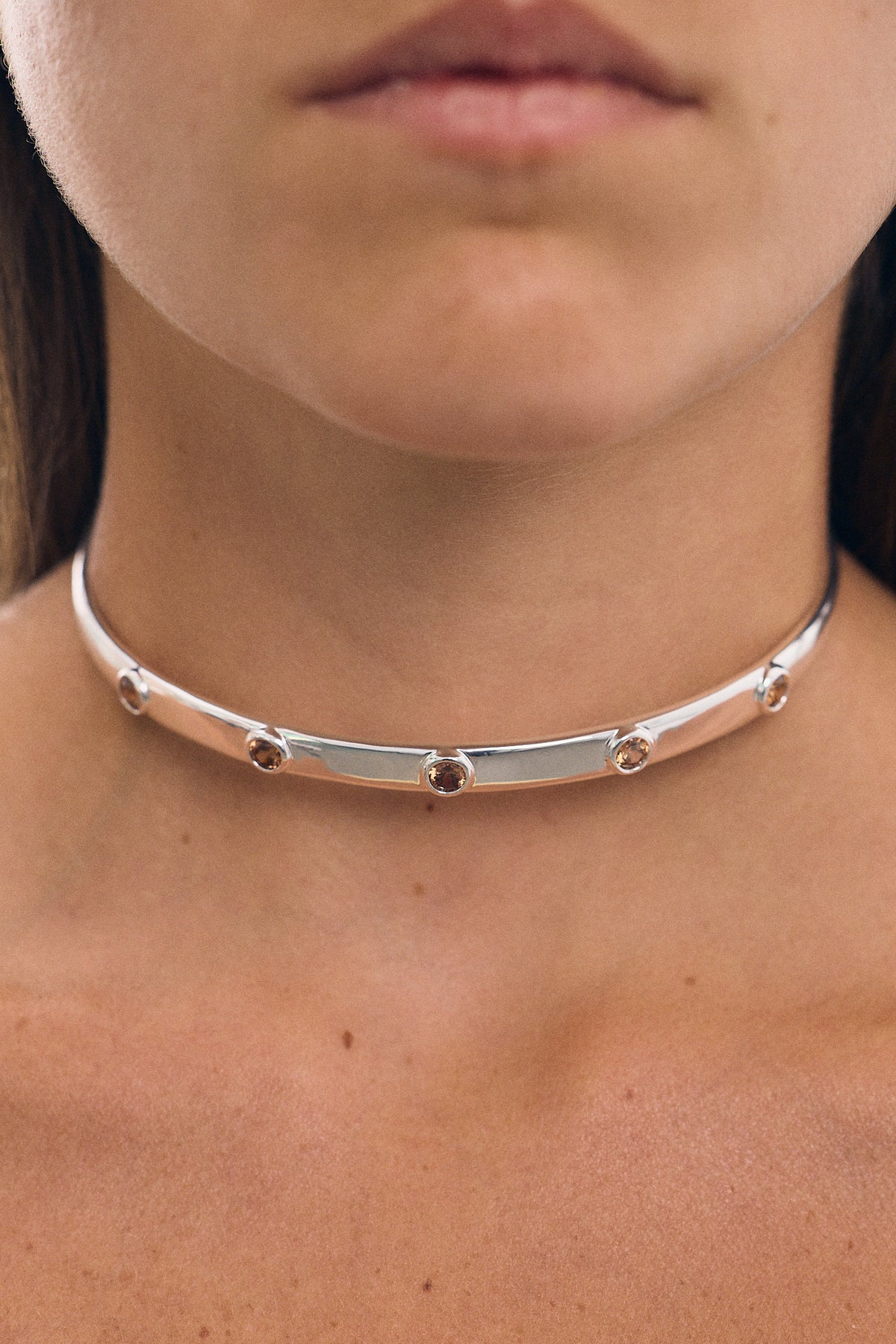 Brown Zircon Choker
