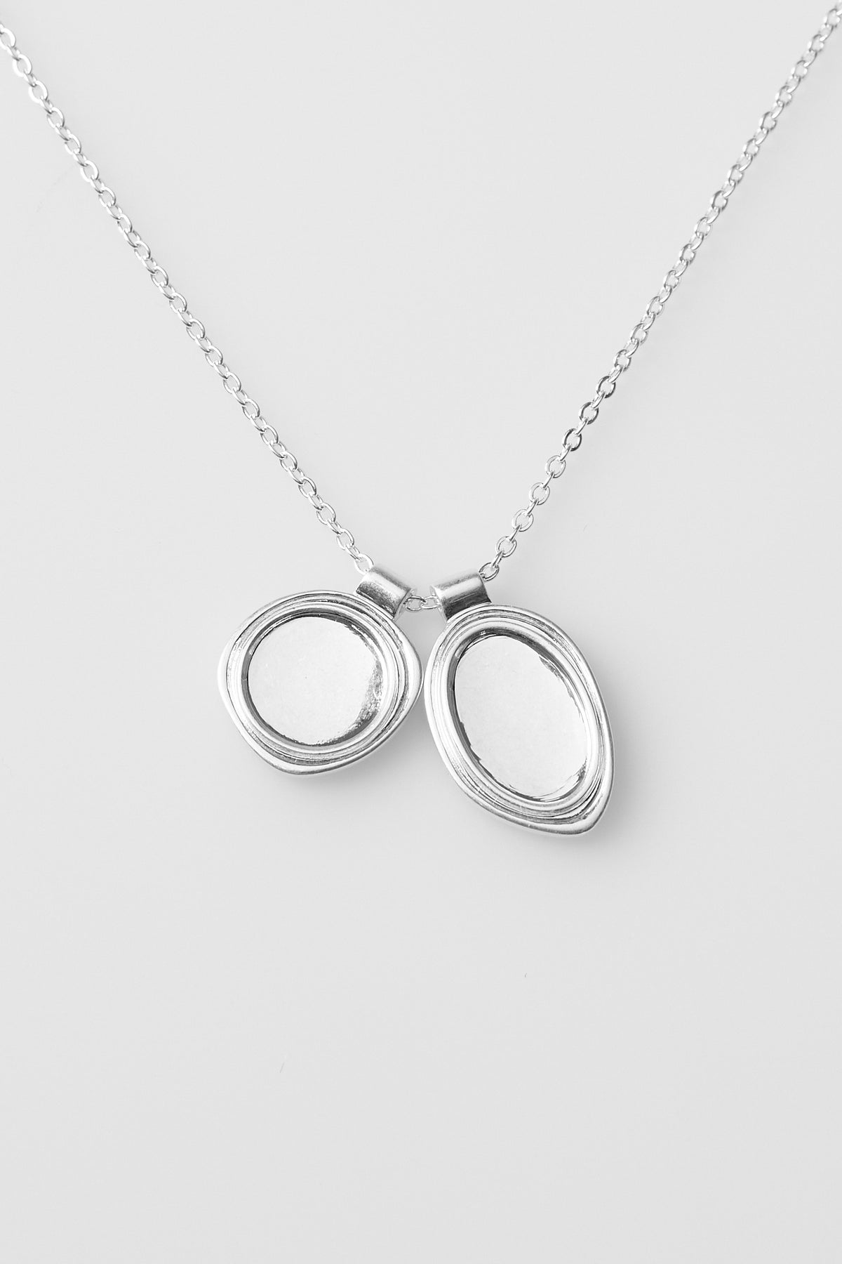 Irregular Oval Double Pendant