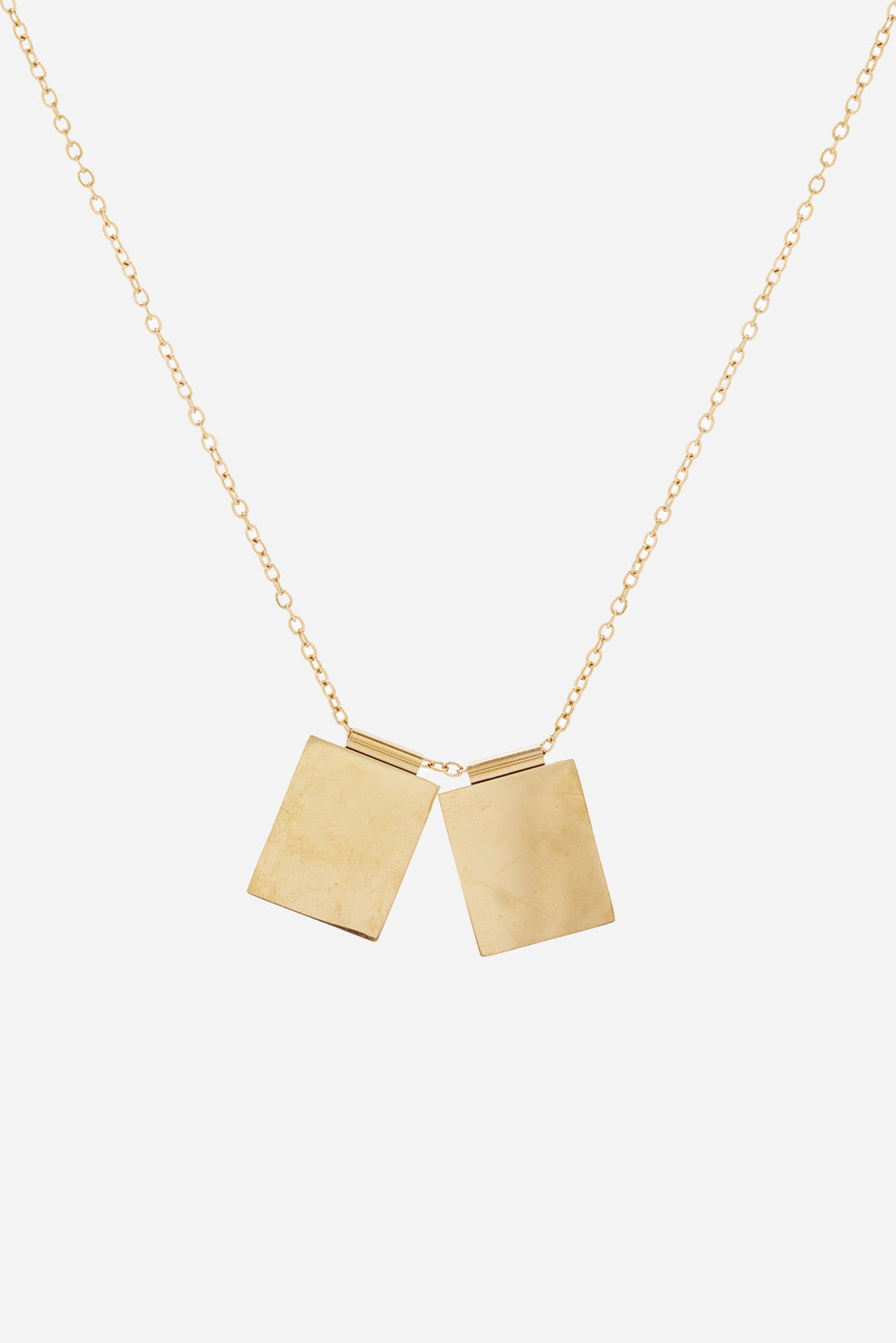 Customizable Double Plate Necklace