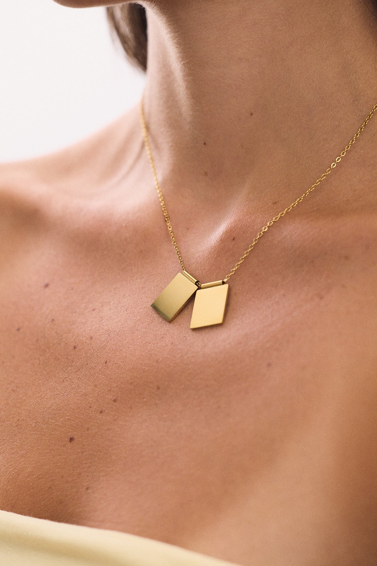 Customizable Double Plate Necklace
