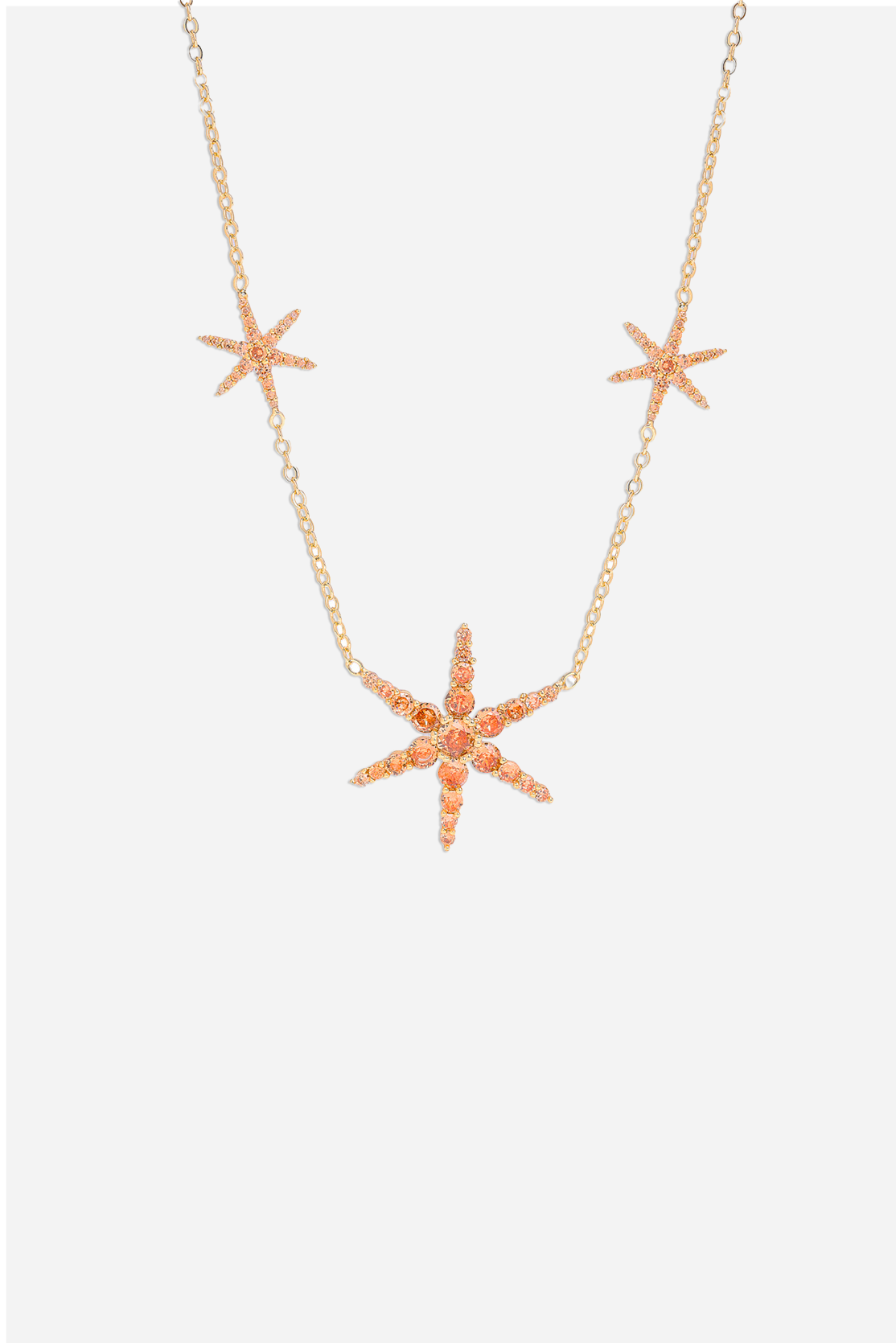 3 Brown Star Necklace