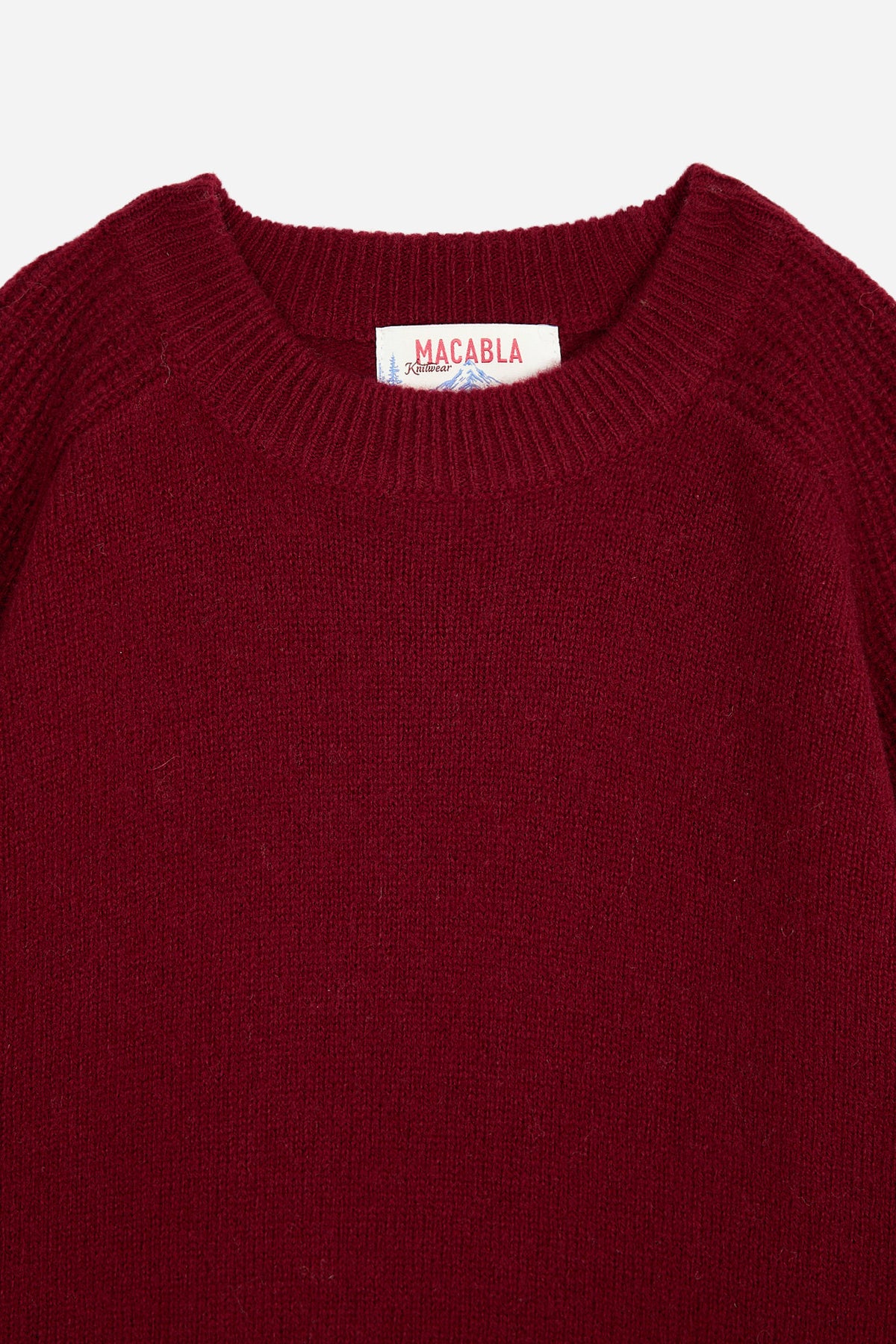 Burgundy Cropped Knit Sweater
