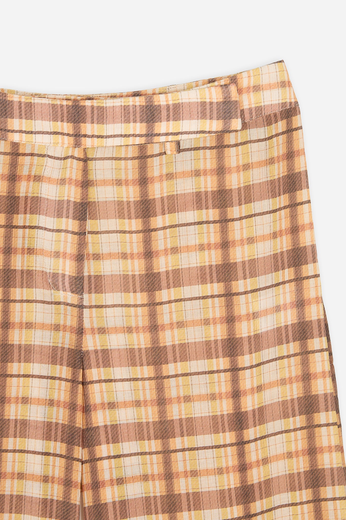 Pantalon à Carreaux Jaune