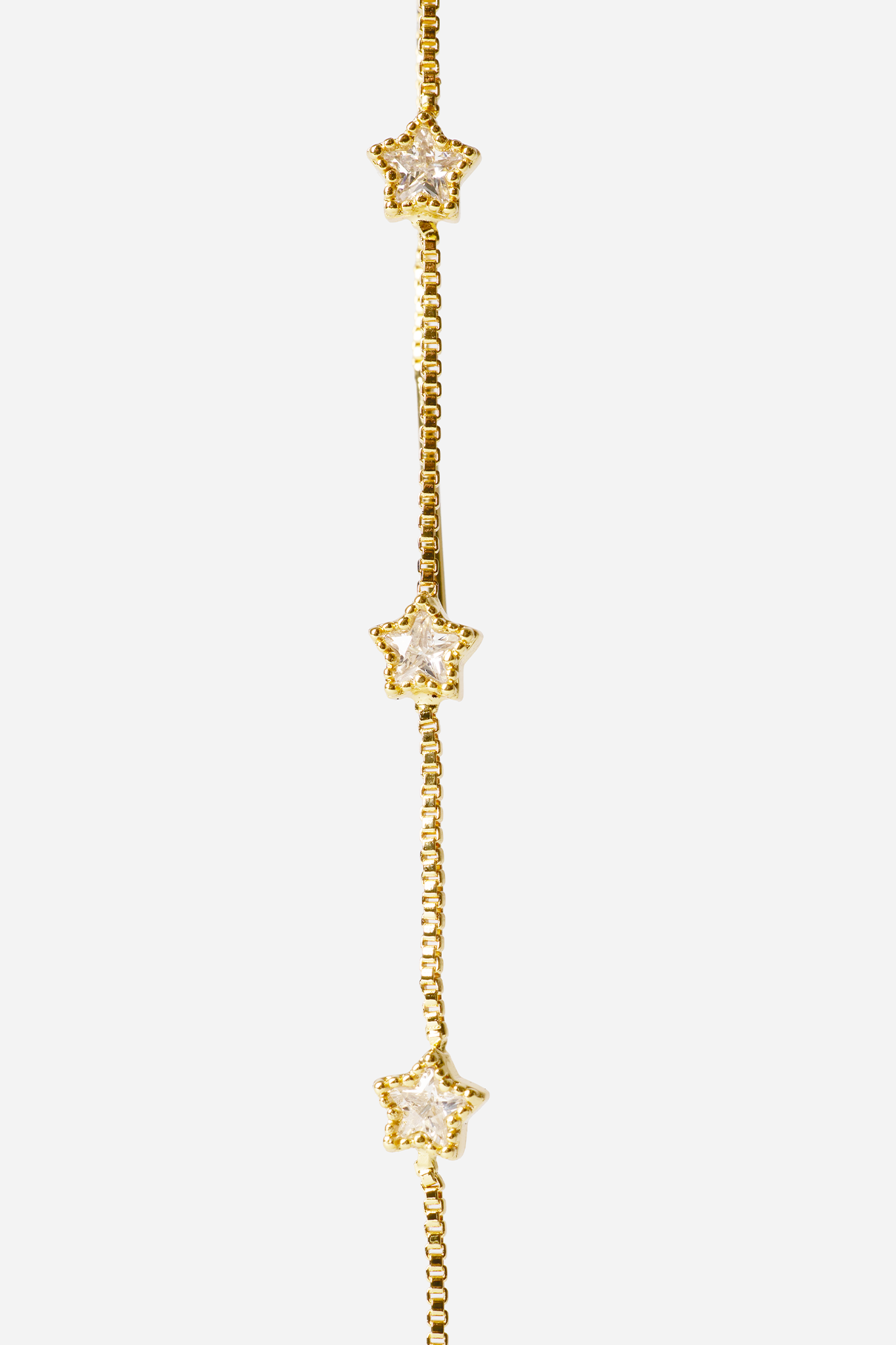 Pendiente Doble Cadena Estrellas (Unidad)