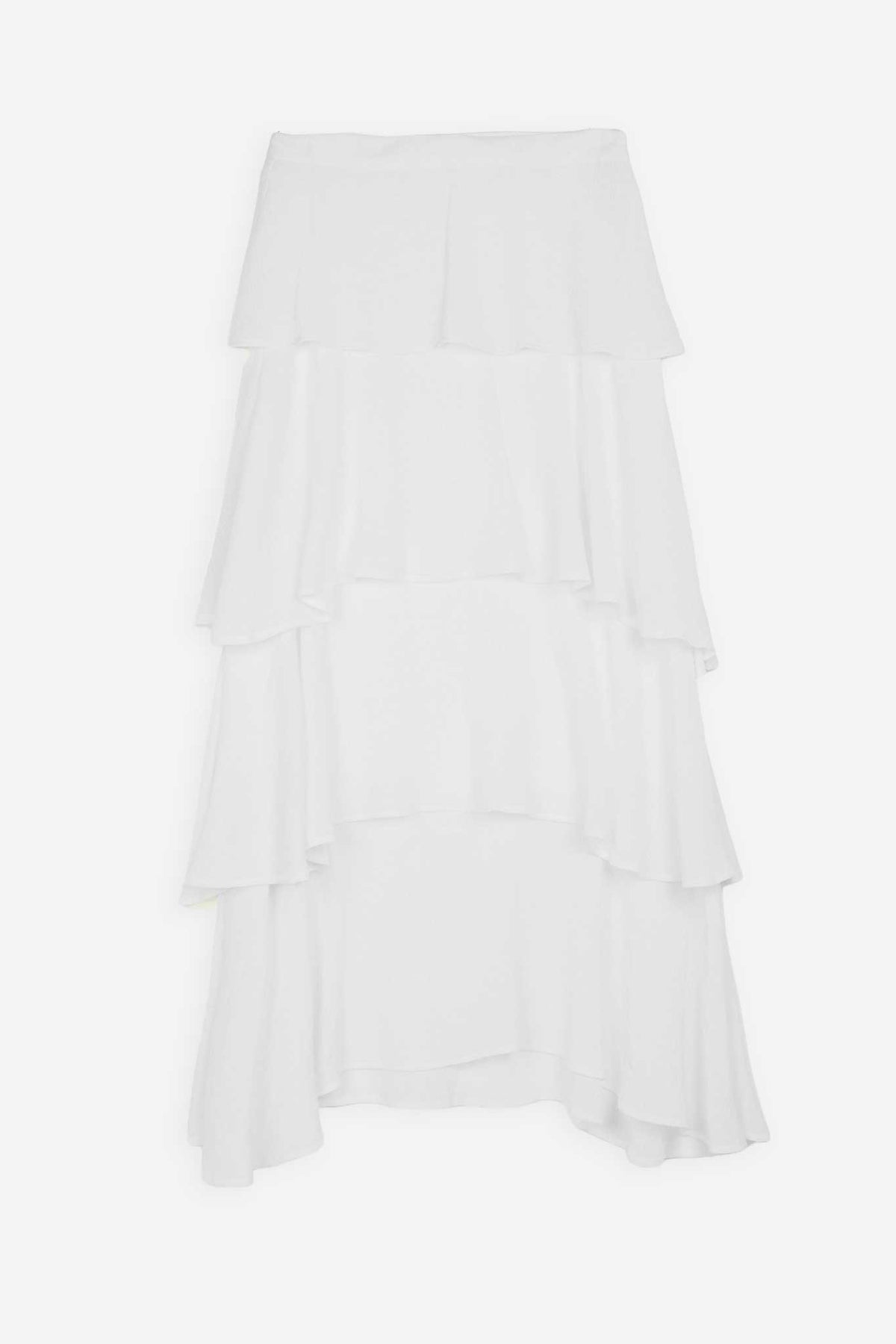 Falda Volantes Blanco