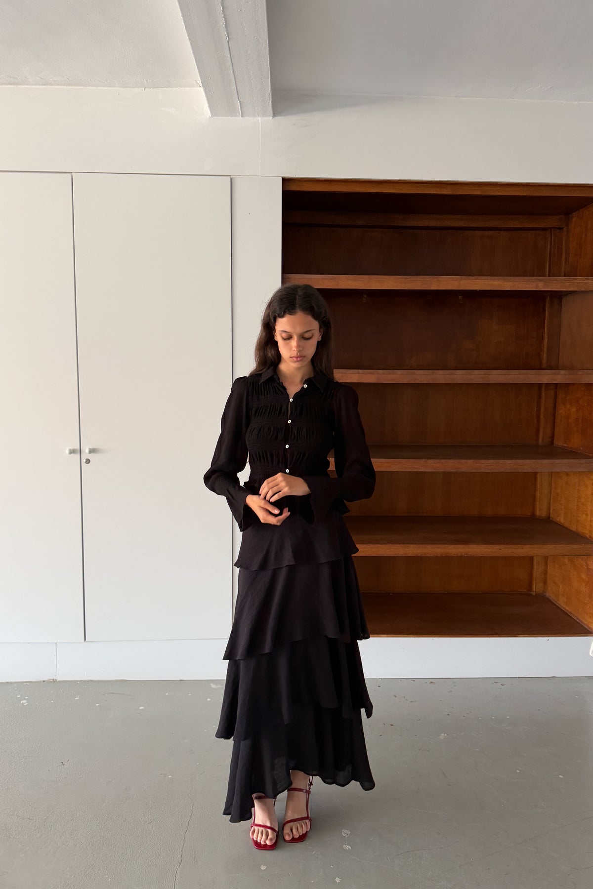 Falda Volantes Negro