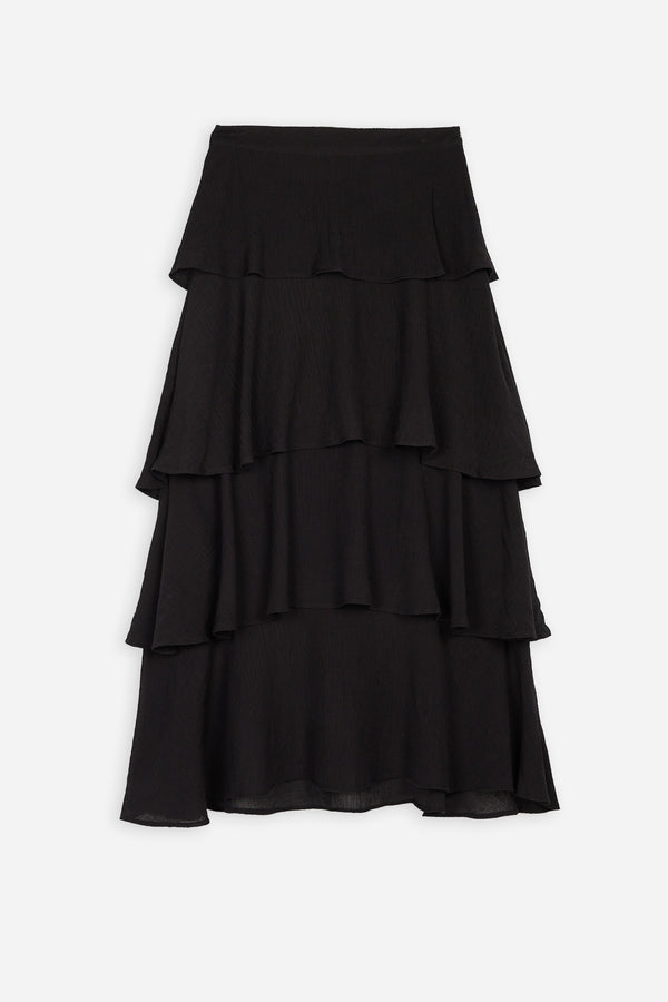 Falda Volantes Negro
