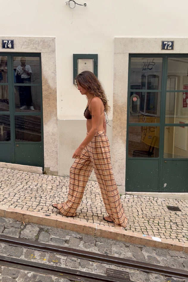 Yellow Plaid Trousers