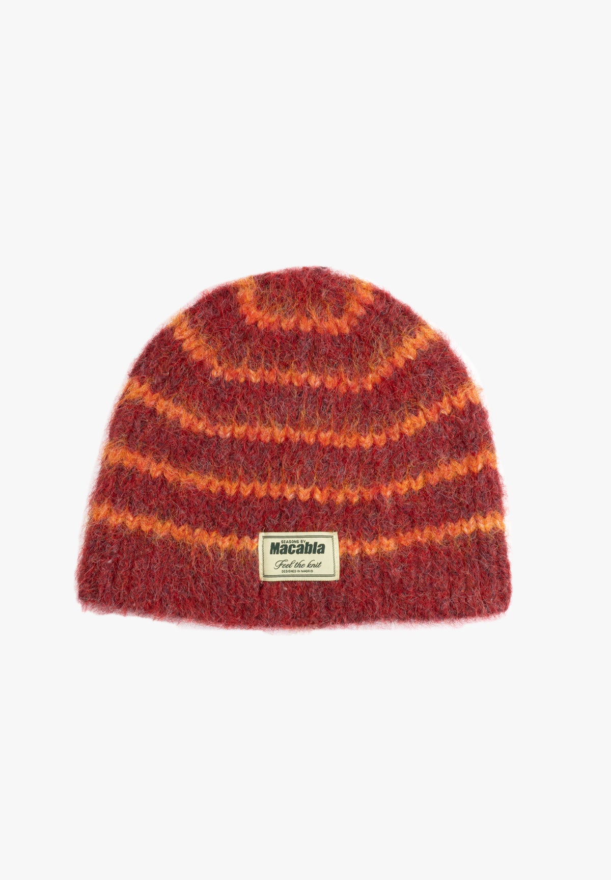 Gorro Fuzzy Granate y Naranja