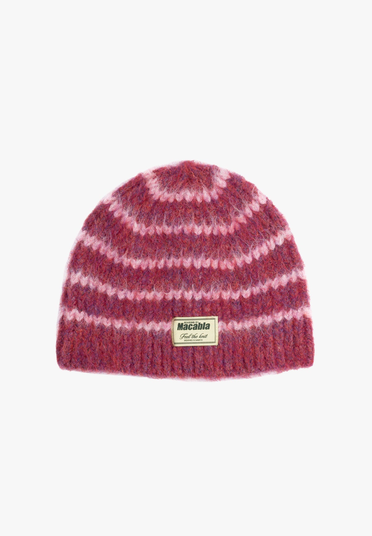 Gorro Fuzzy Granate y Rosa