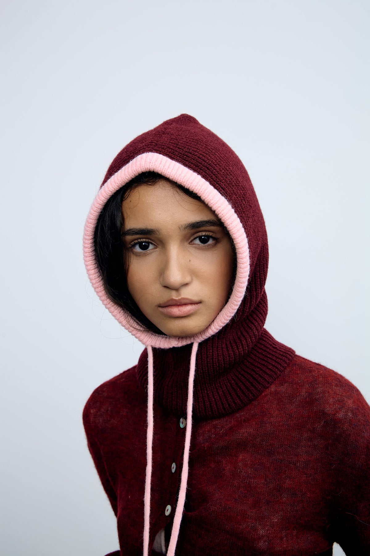 Balaclava Granate y Rosa