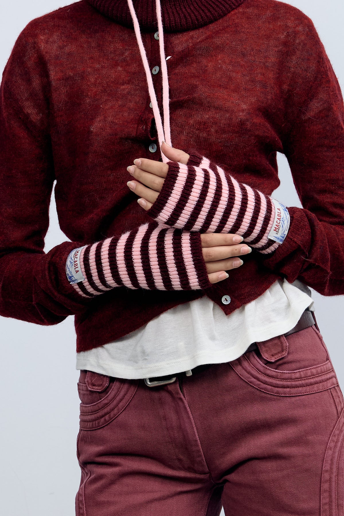 Garnet and Pink Mittens