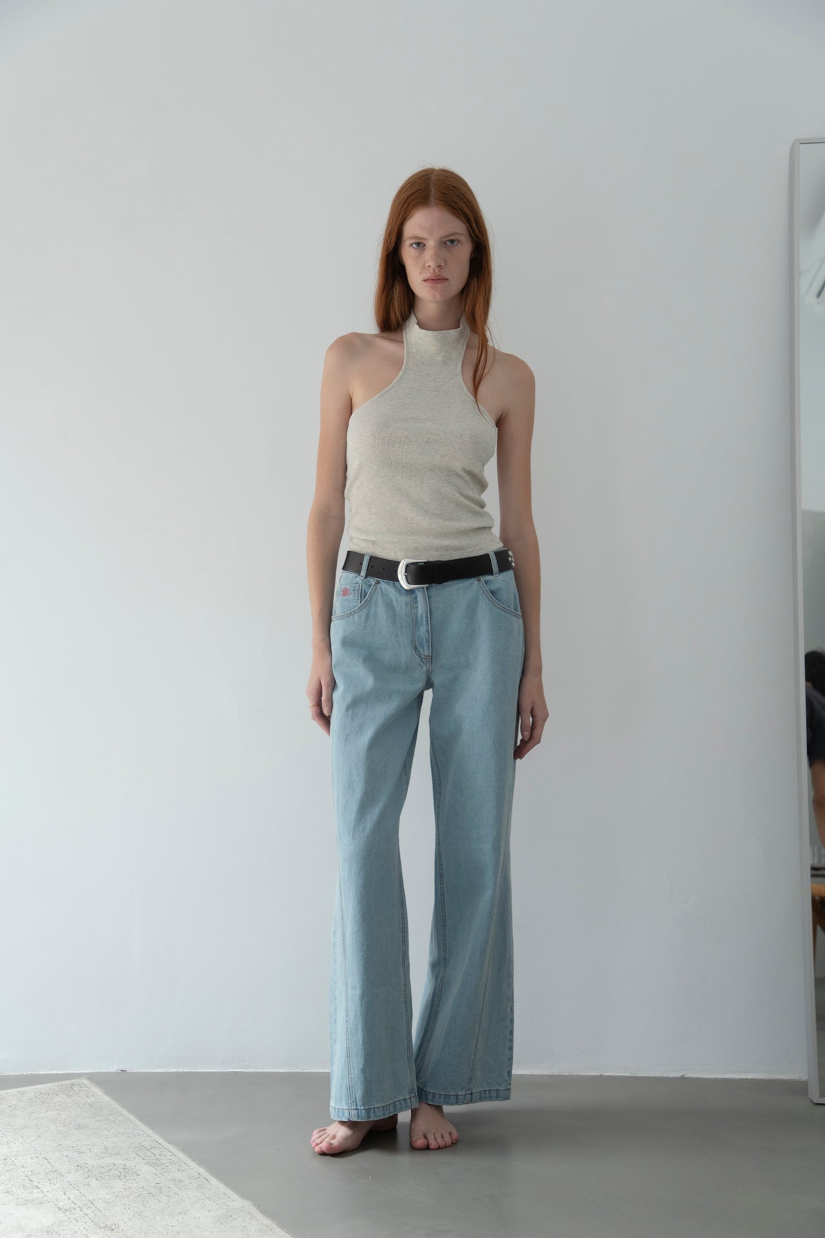 Top Halter Gris