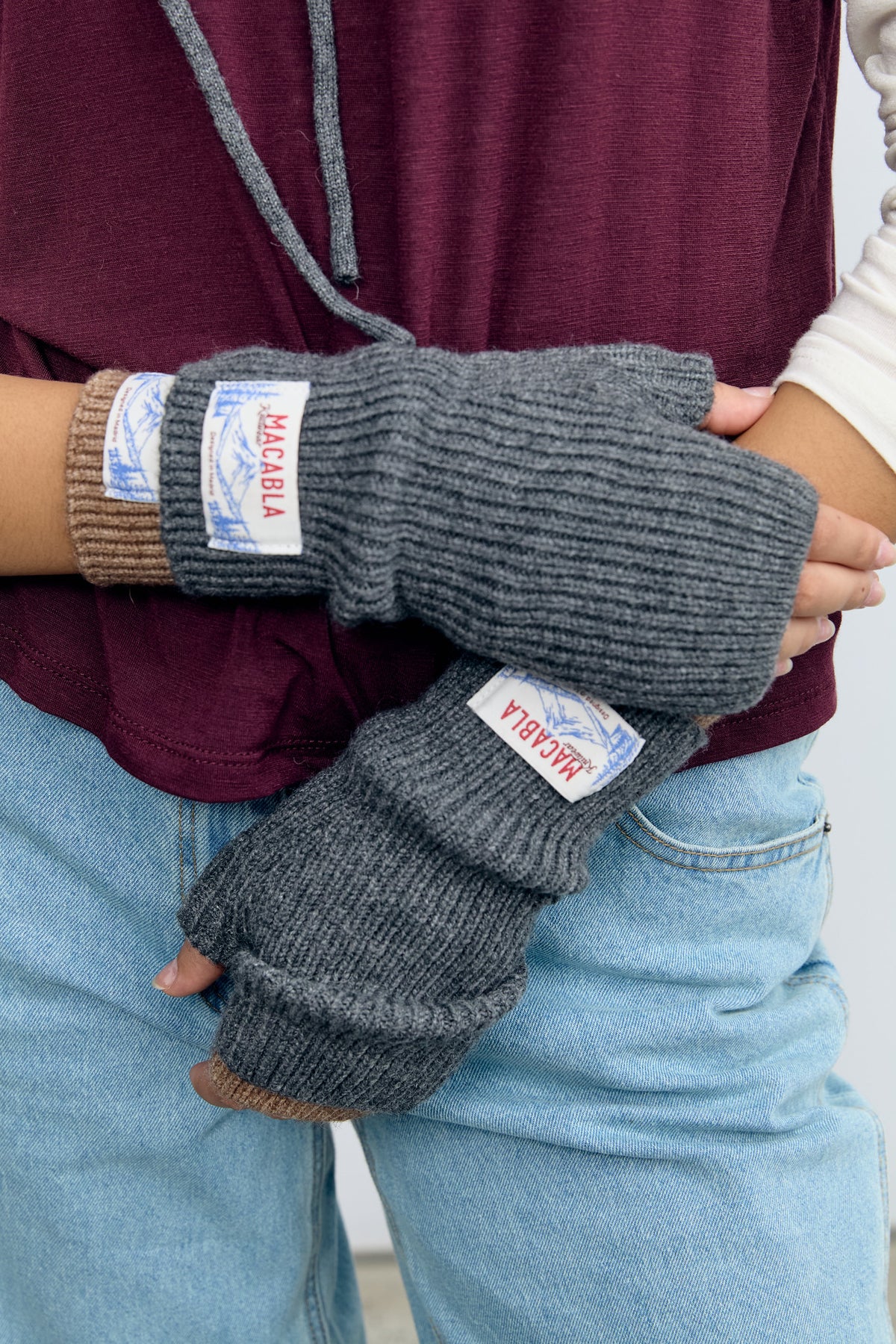 Dark Gray Mittens