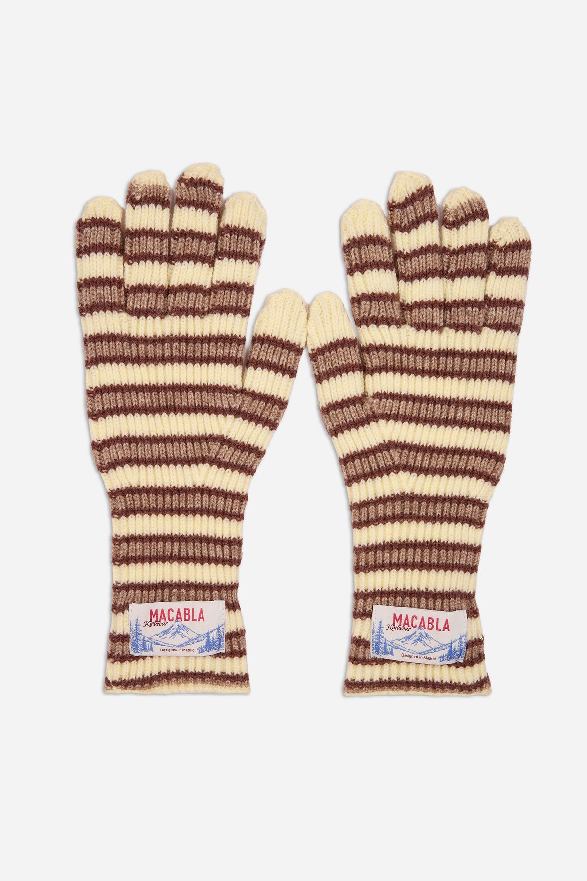 Guantes Rayas Crudo y Marrón