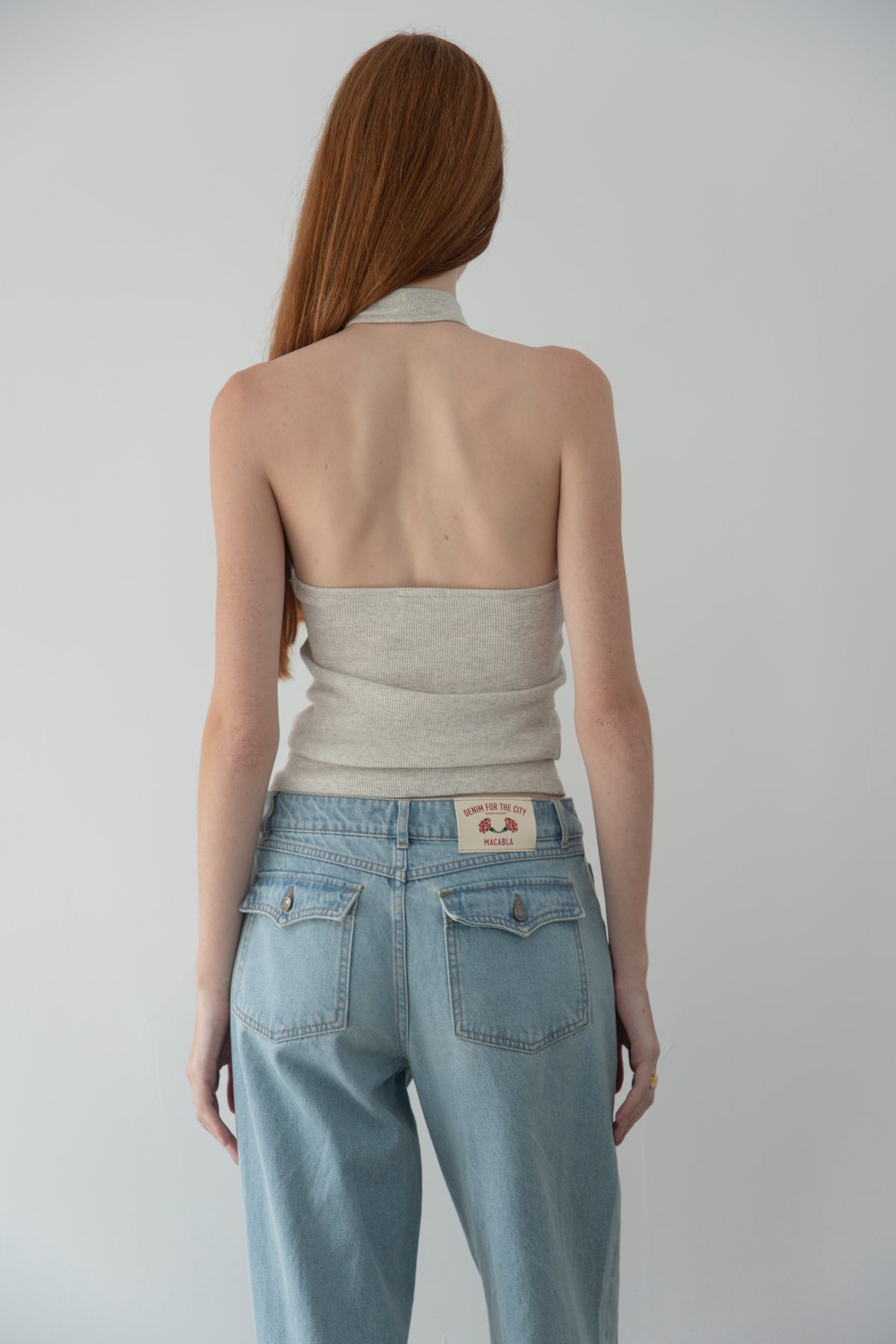 Top Halter Gris