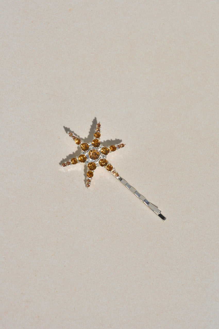 Brown Star Hairpin