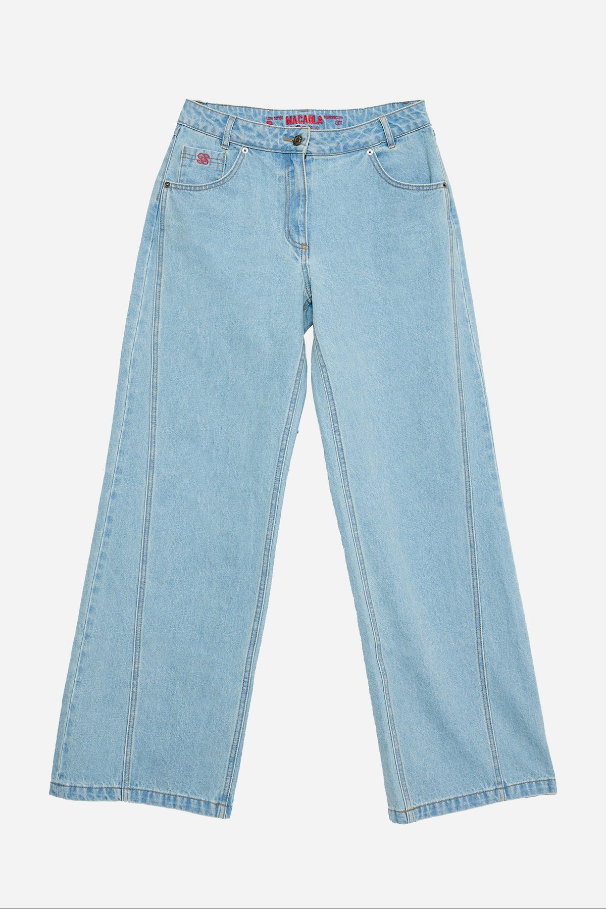 Jeans Tiro Bajo Azul