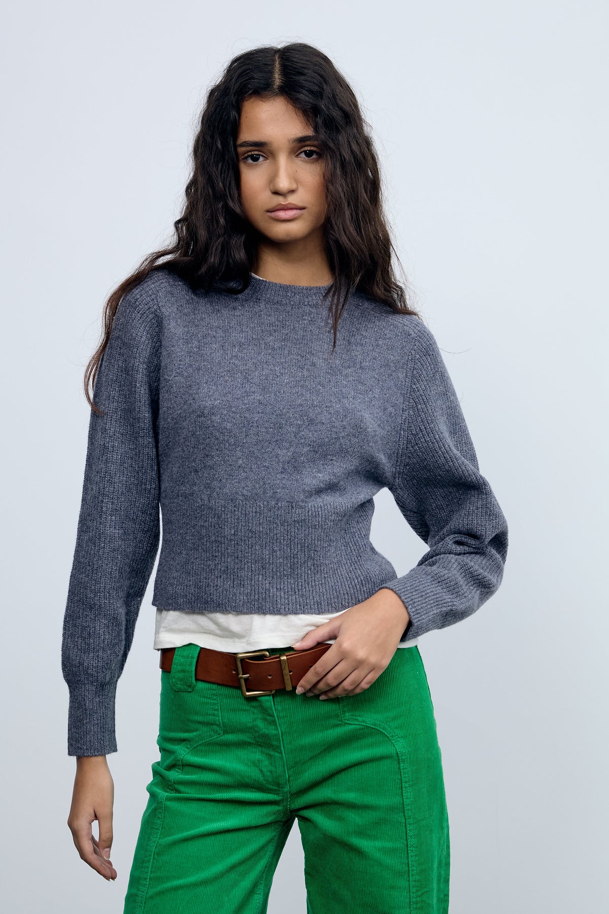 Jersey Cropped Gris