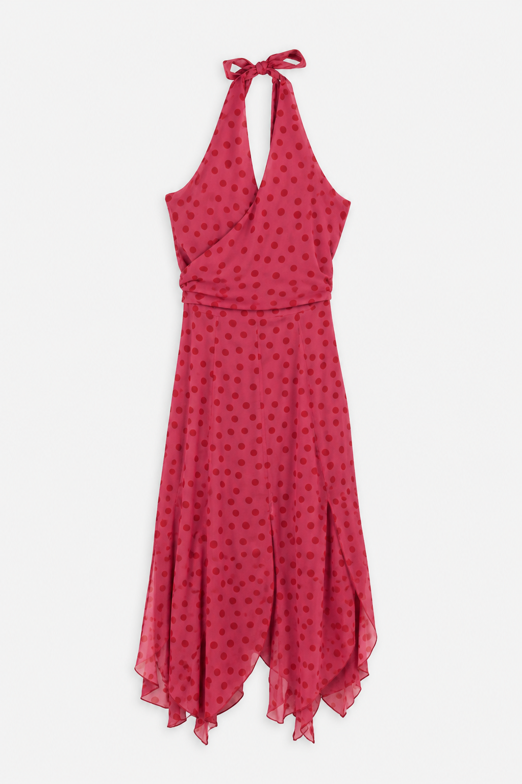 Vestido Halter Lunares Rosa