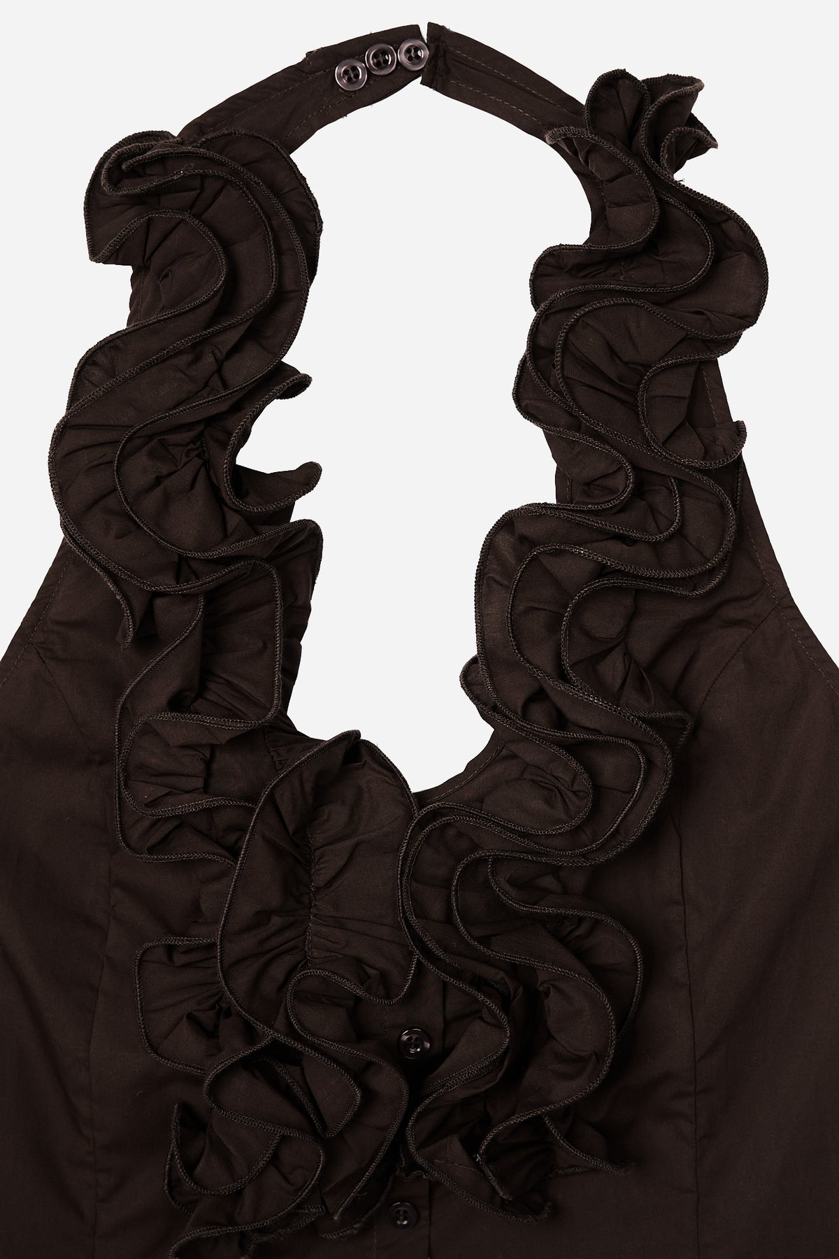 Brown Ruffles Top