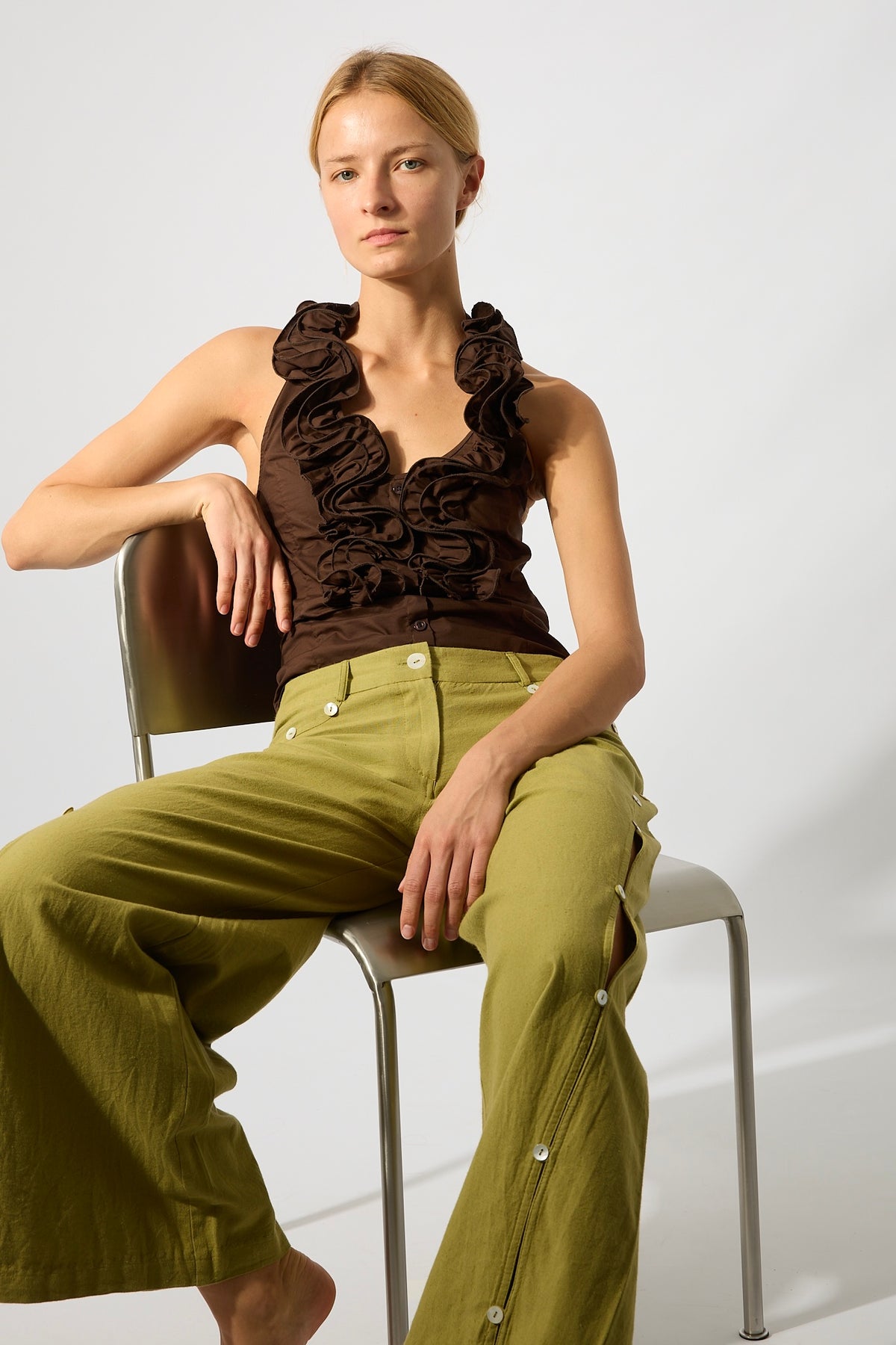 Nacar Buttons Green Trousers