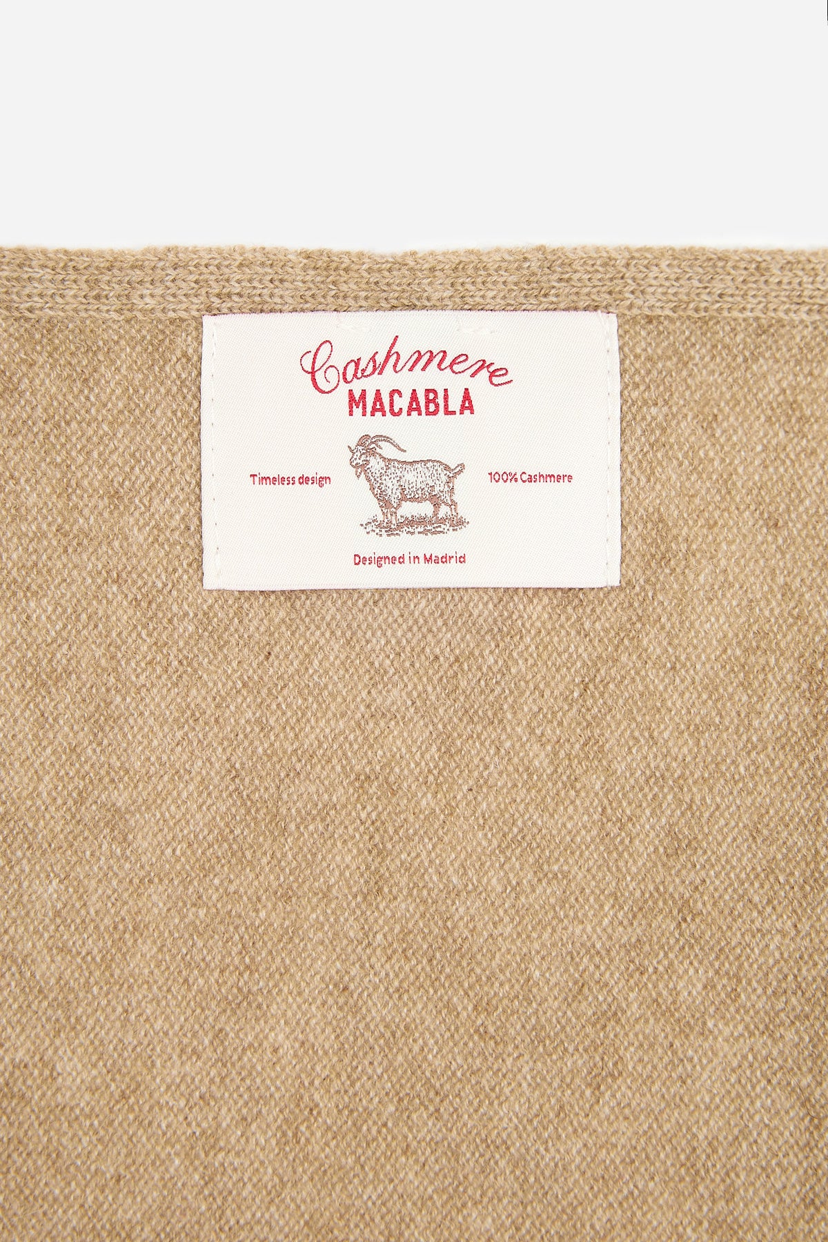 Beige Cashmere Mini Triangular Bandana