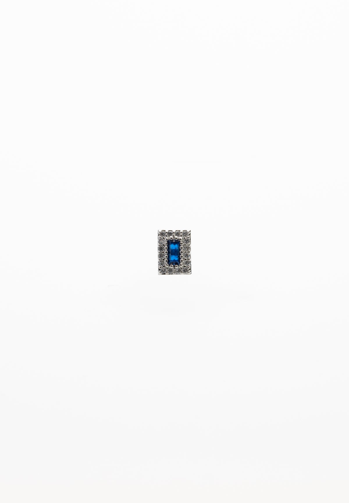 Mini Pendiente Rectángulo Azul