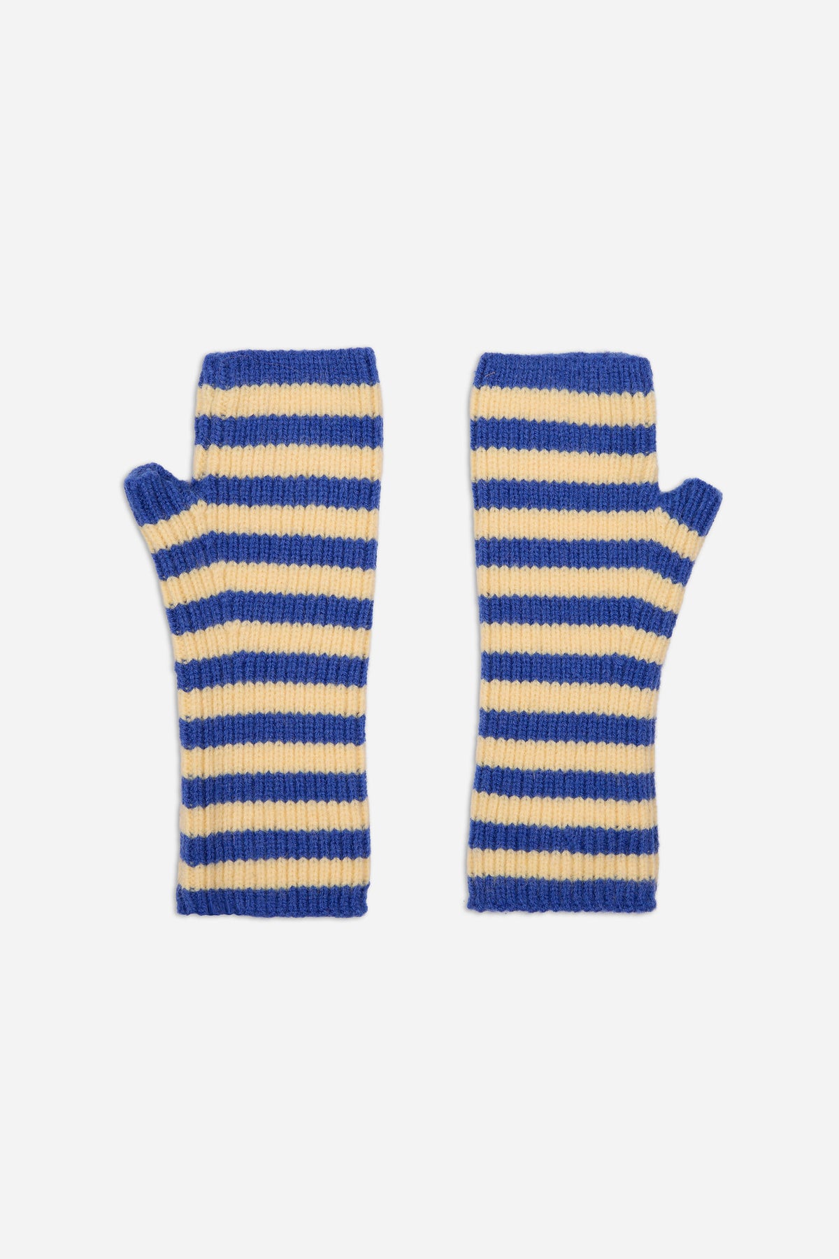 Electric Blue and Yellow Mittens
