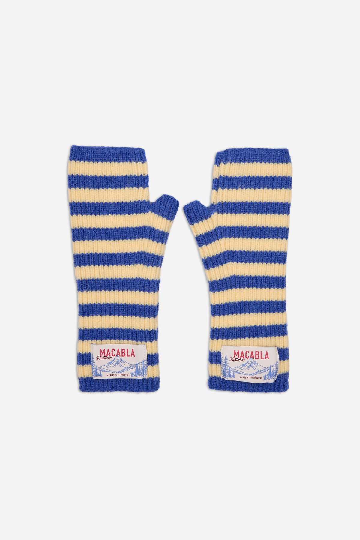 Electric Blue and Yellow Mittens