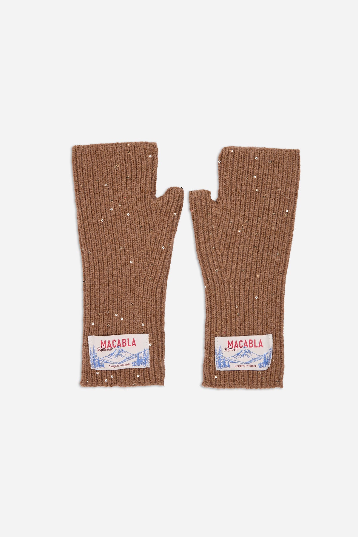 Brown Glitter Mittens