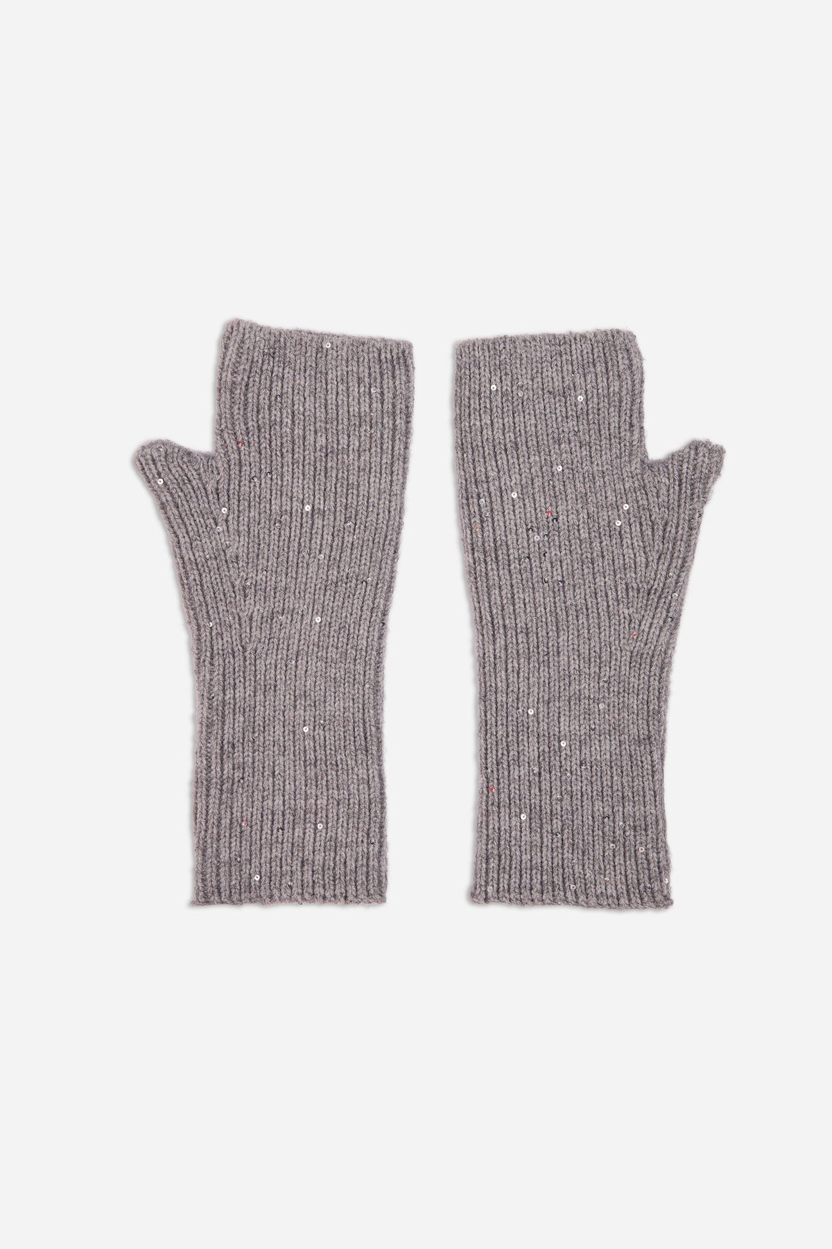 Dark Gray Glitter Mittens