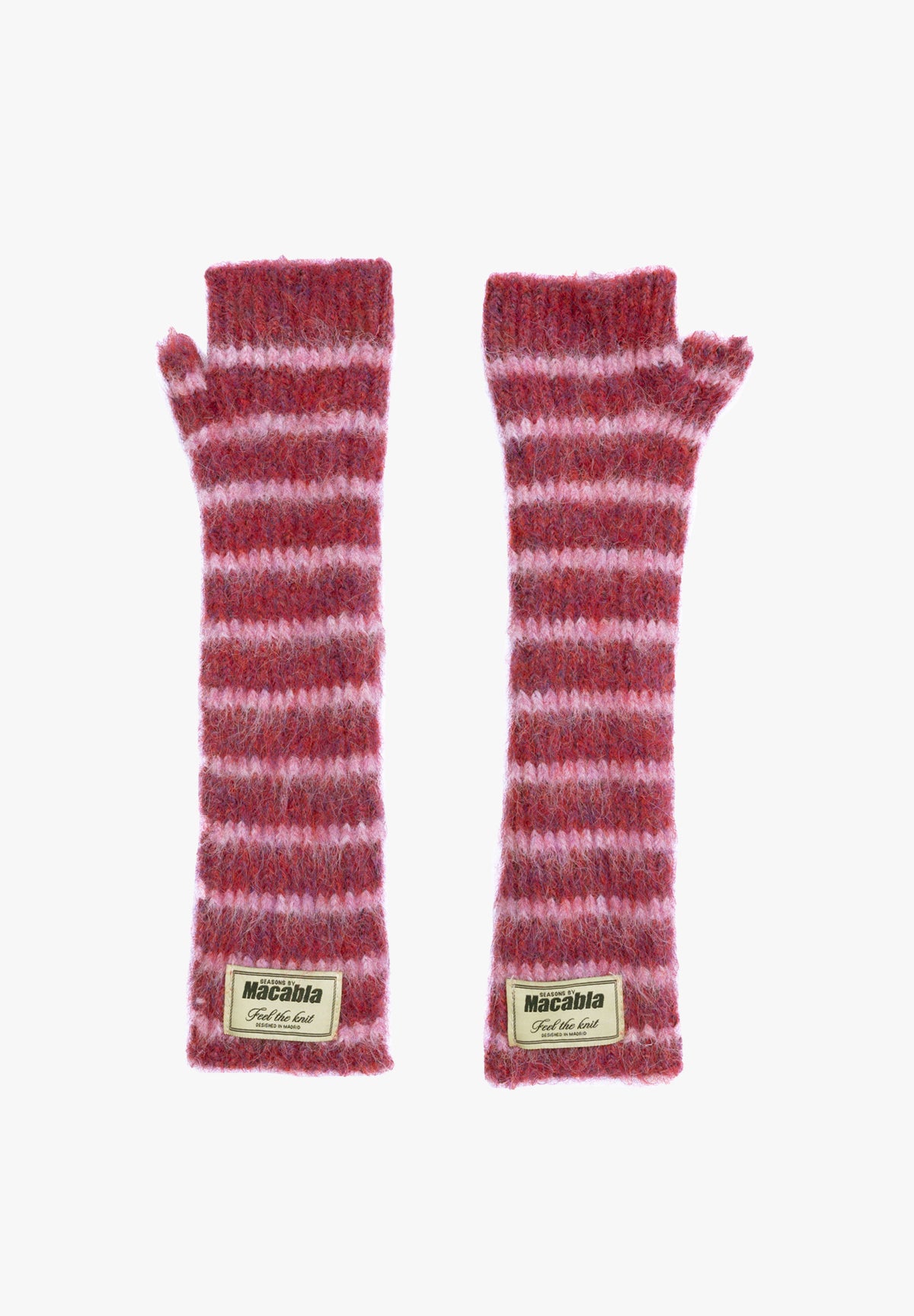 Mitones Fuzzy Granate y Rosa