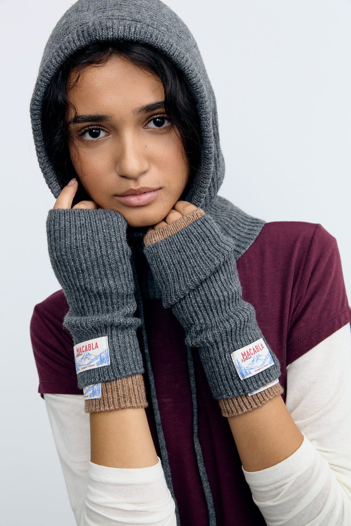 Dark Gray Mittens