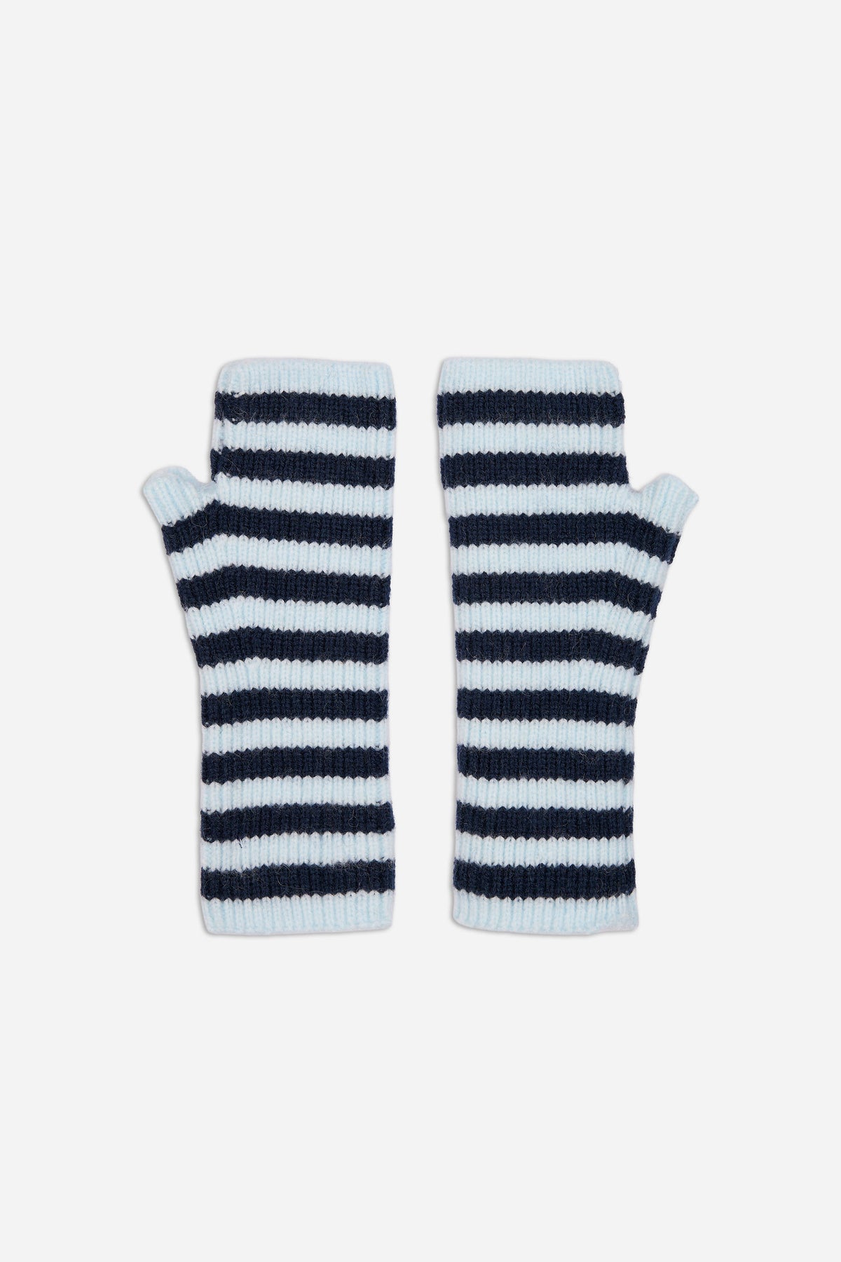 Sky Blue and Navy Mittens