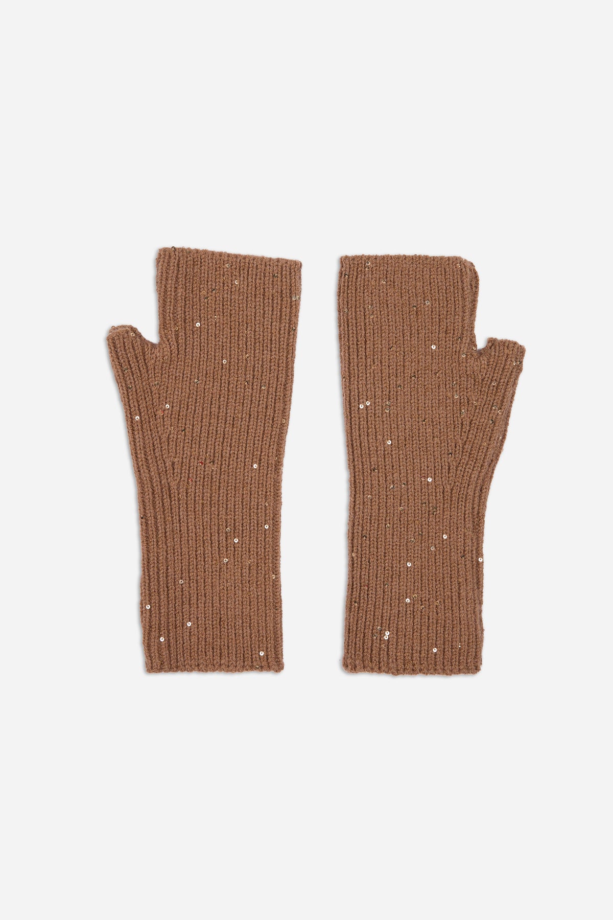 Brown Glitter Mittens