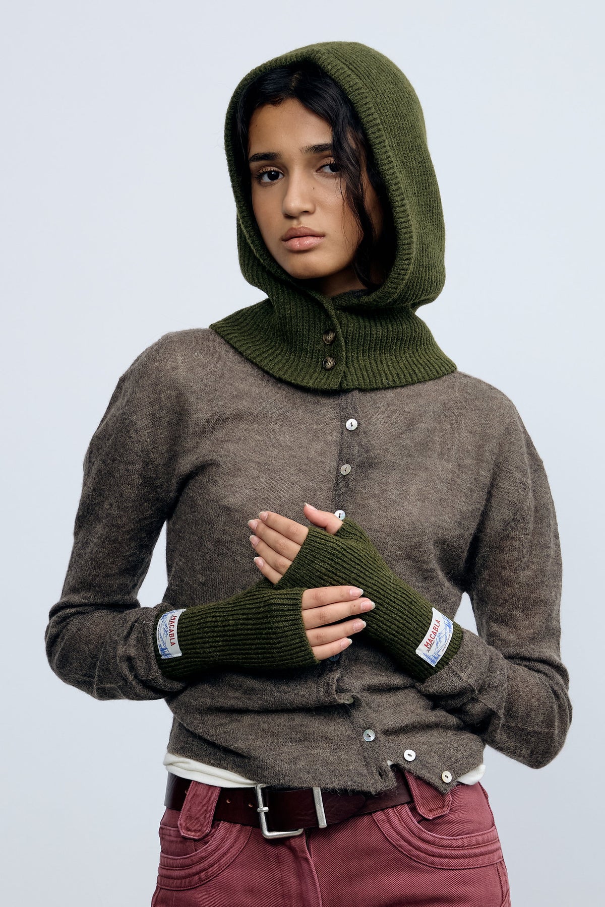 Dark Green Mittens