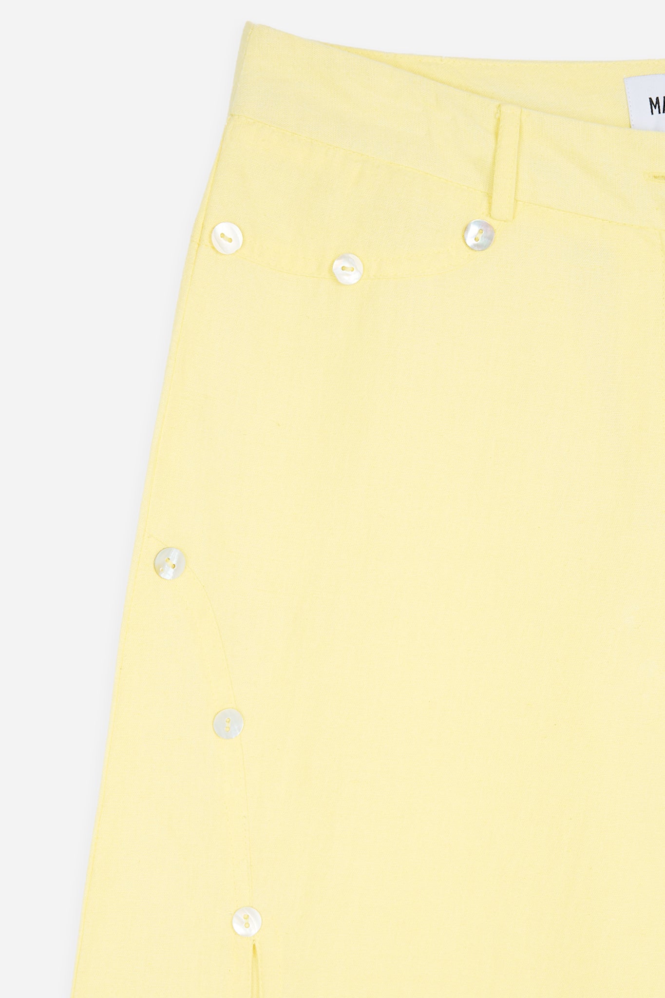 Pantalón Botones Nácar Amarillo