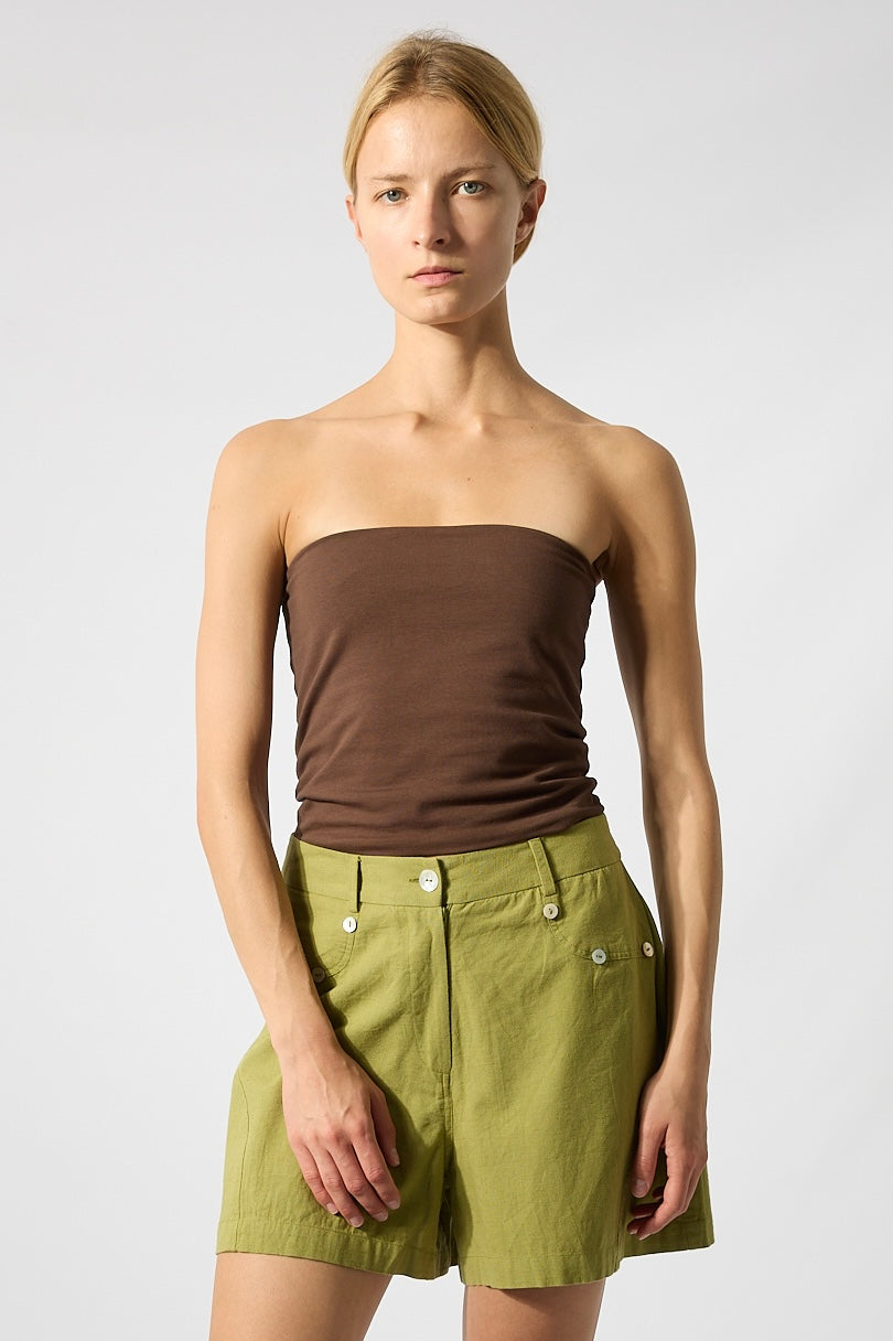 Shorts Botones Nácar Verde