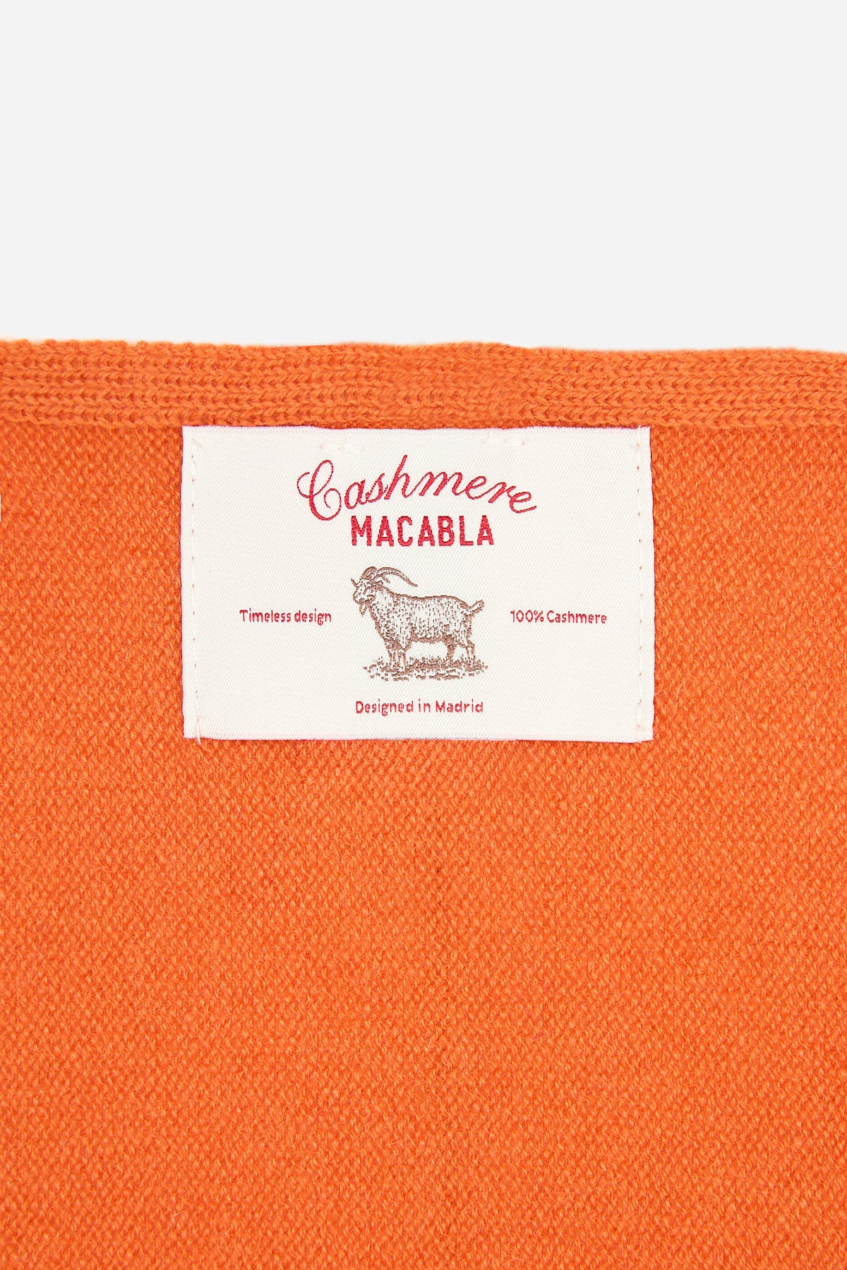 Orange Cashmere Mini Triangular Bandana