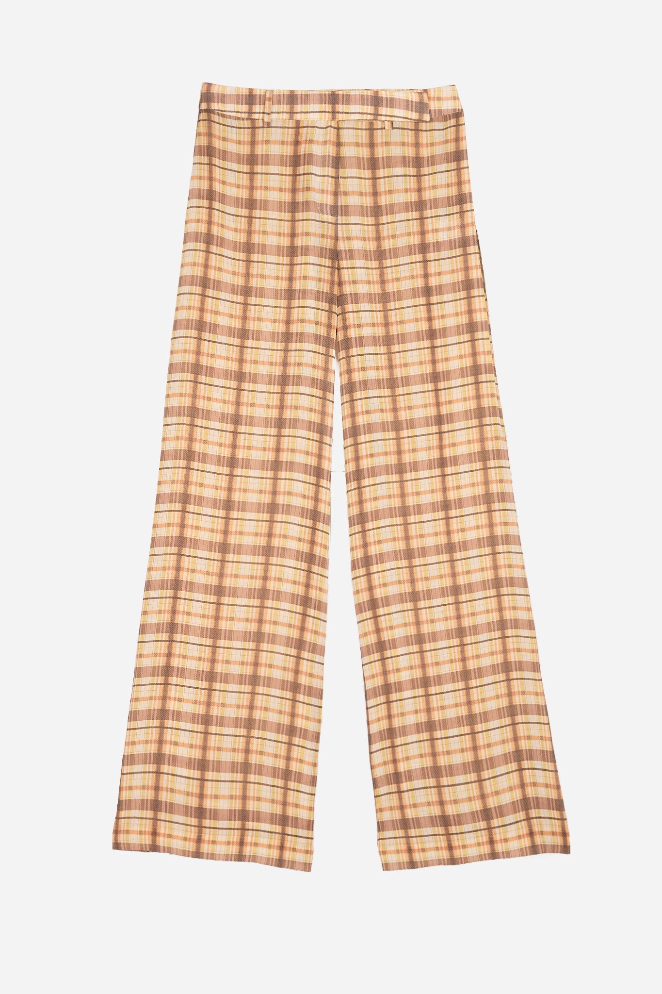 Pantalon à Carreaux Jaune
