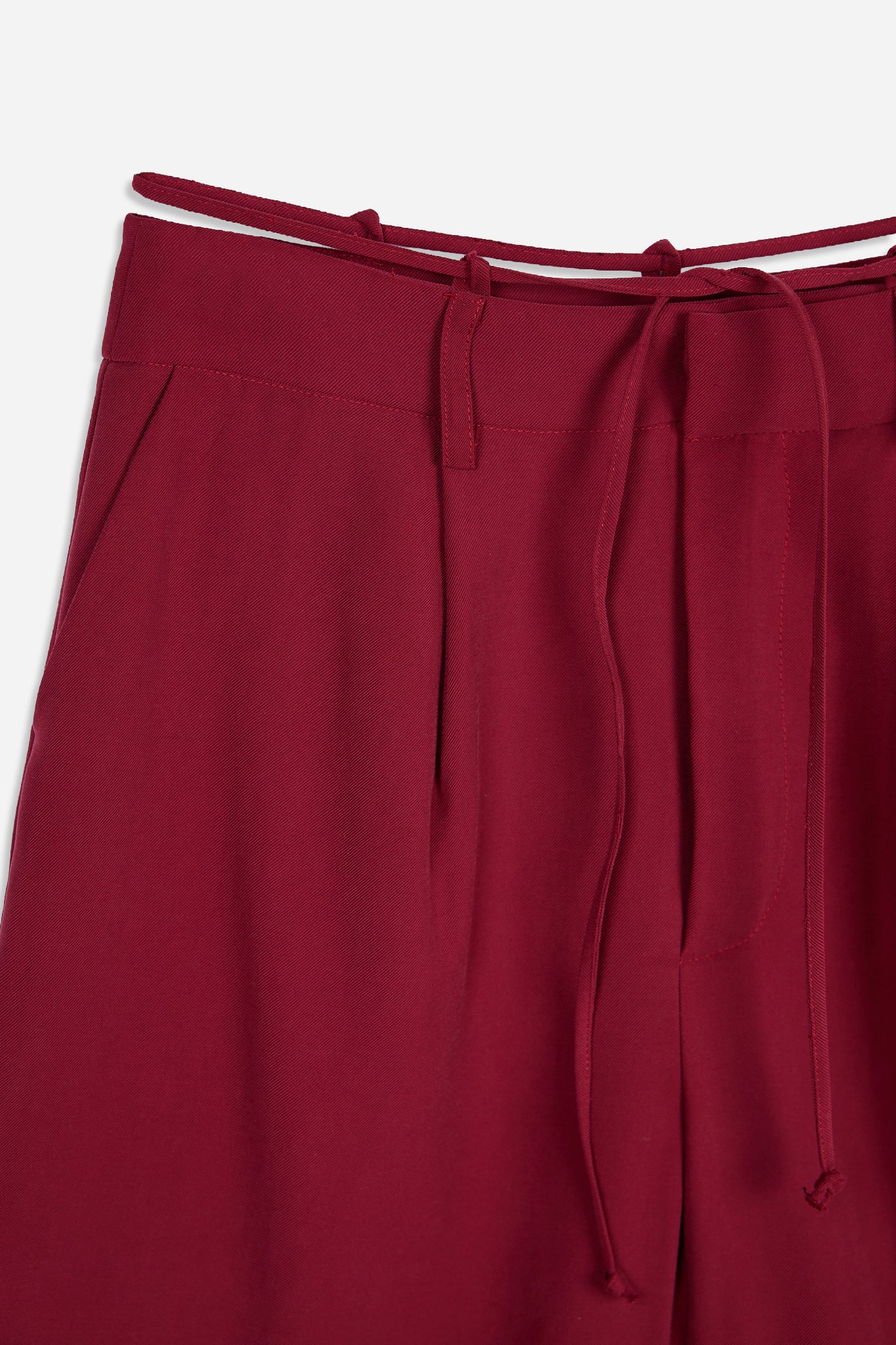 Pantalón Largo Tencel Granate