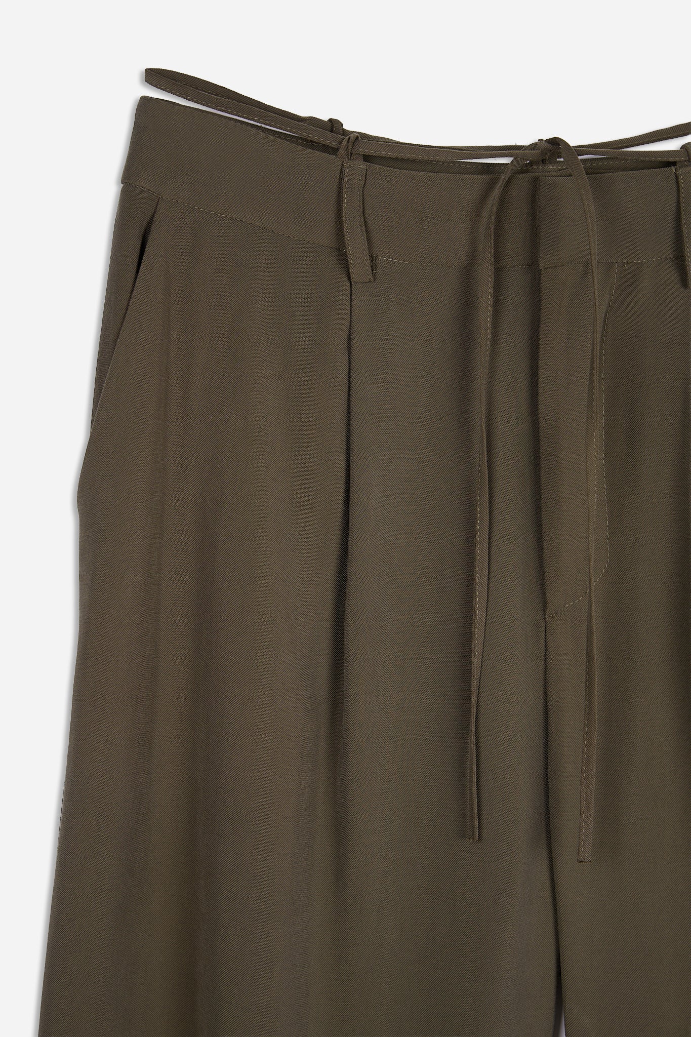 Pantalón Largo Tencel Caqui