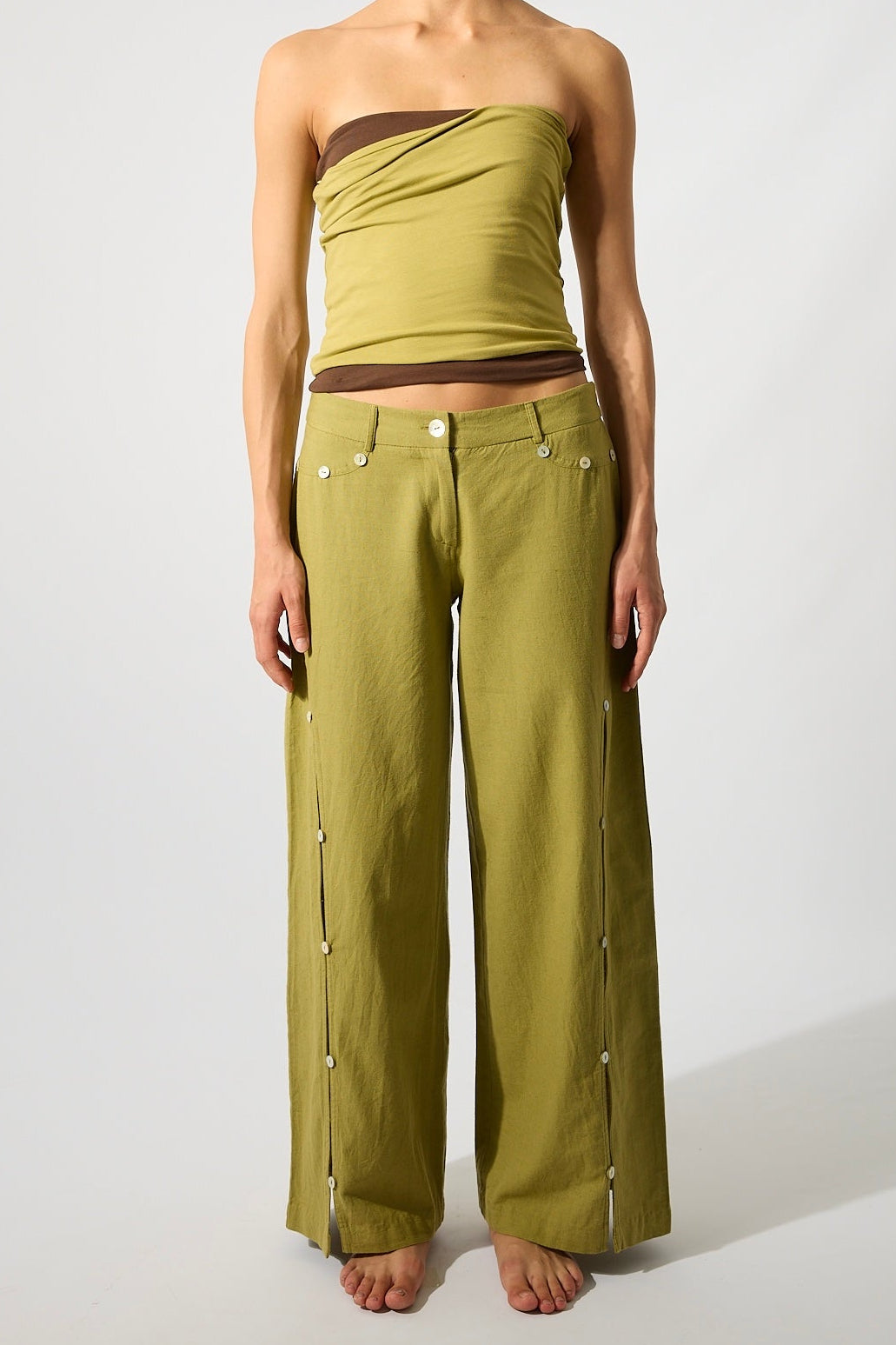 Green Bandeau Top