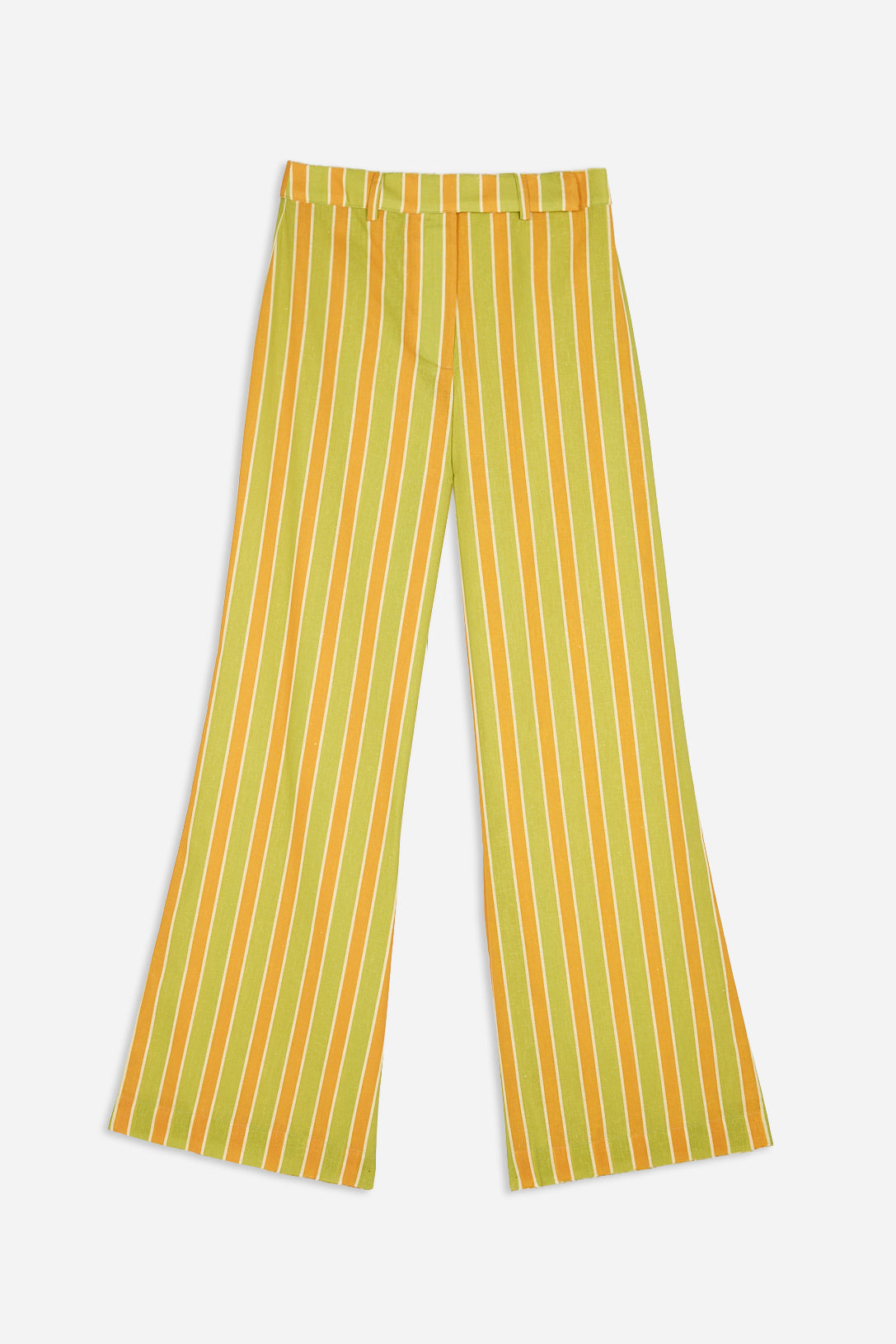 Orange and Green Striped Trousers